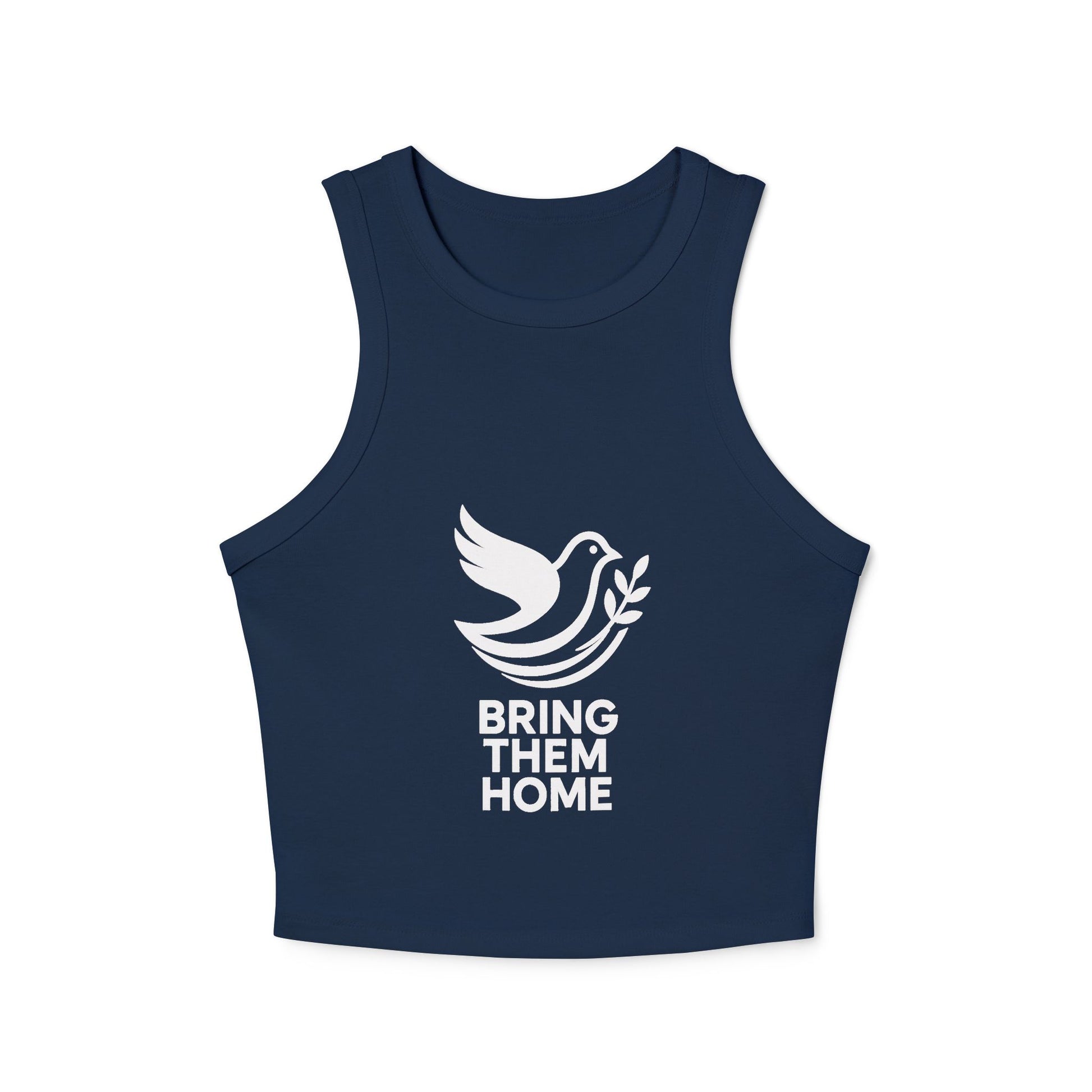 Dove Bring Them Home Women's Micro Rib Racer Tank Top - American Zionist