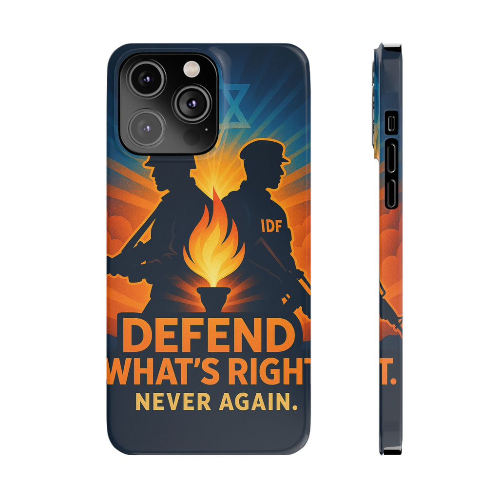 Defend What's Right Slim Phone Cases - American Zionist