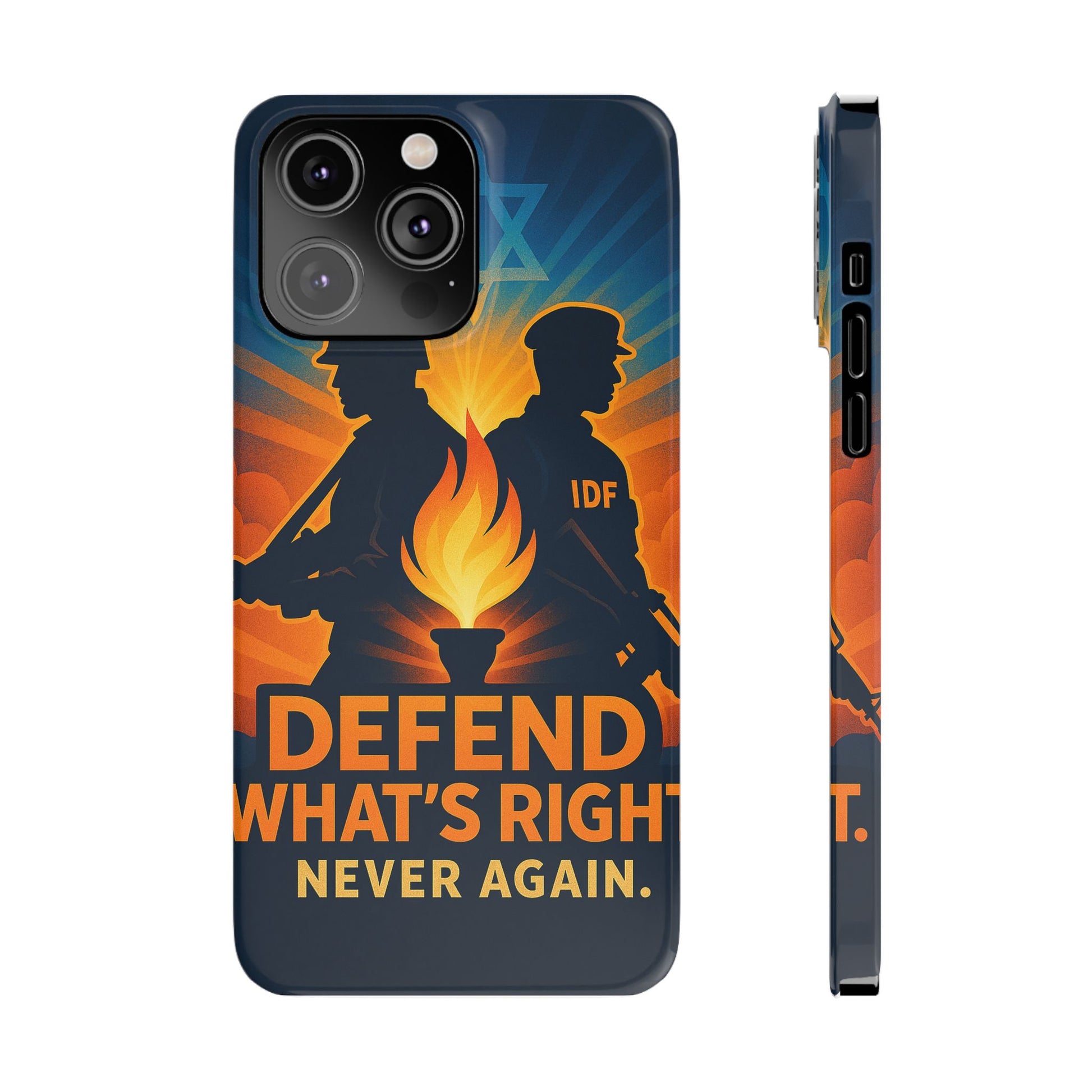 Defend What's Right Slim Phone Cases - American Zionist