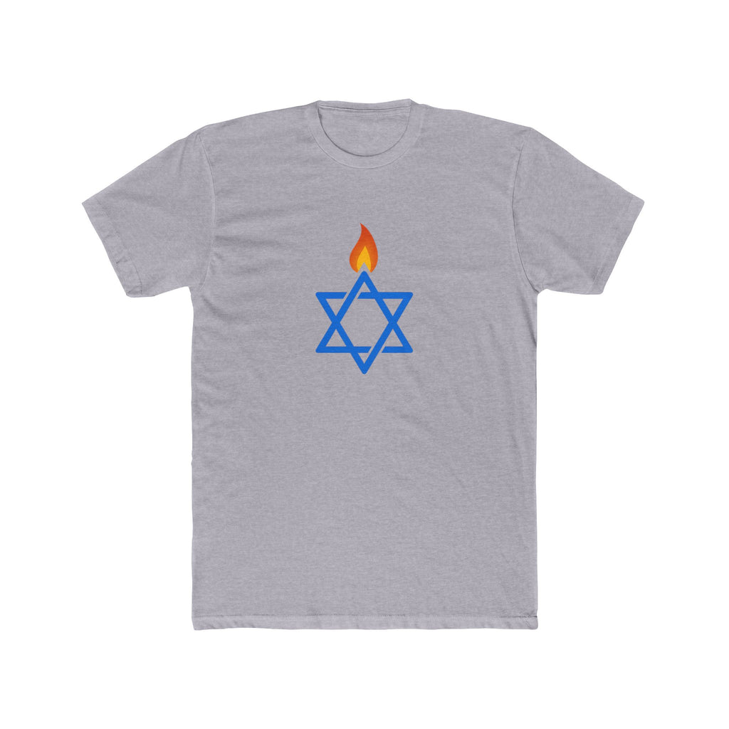 Fire Stars Of David Unisex Cotton Crew Tee - American Zionist