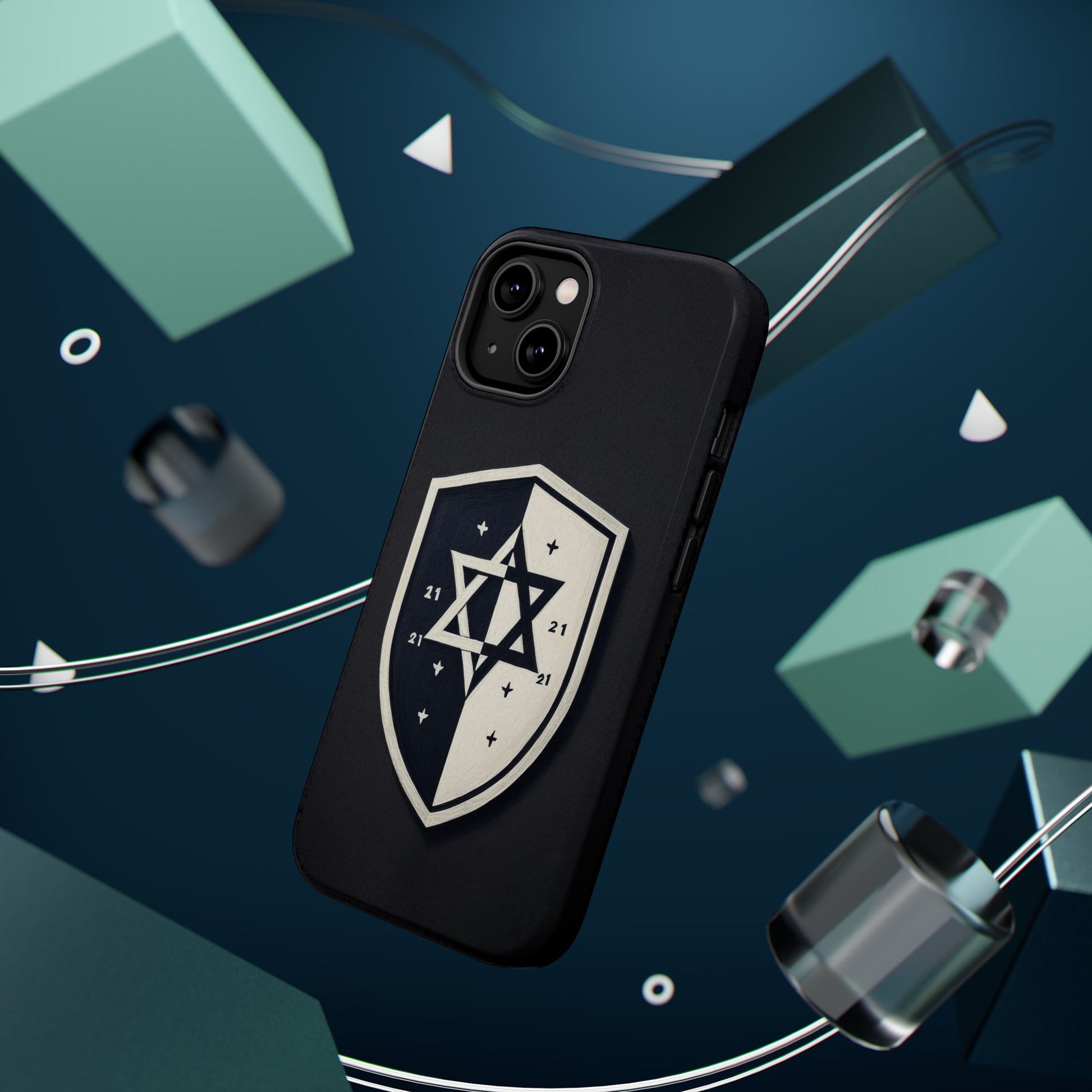 Black and White Shield Magnetic Tough Cases - American Zionist
