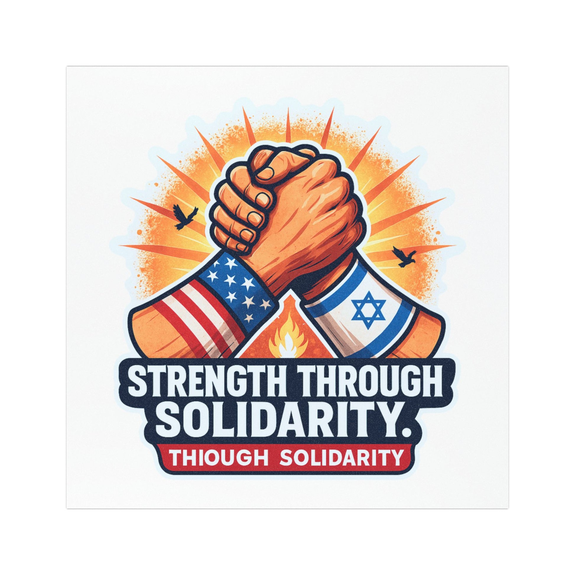 Strength Through Solidarity Car Magnets - American Zionist