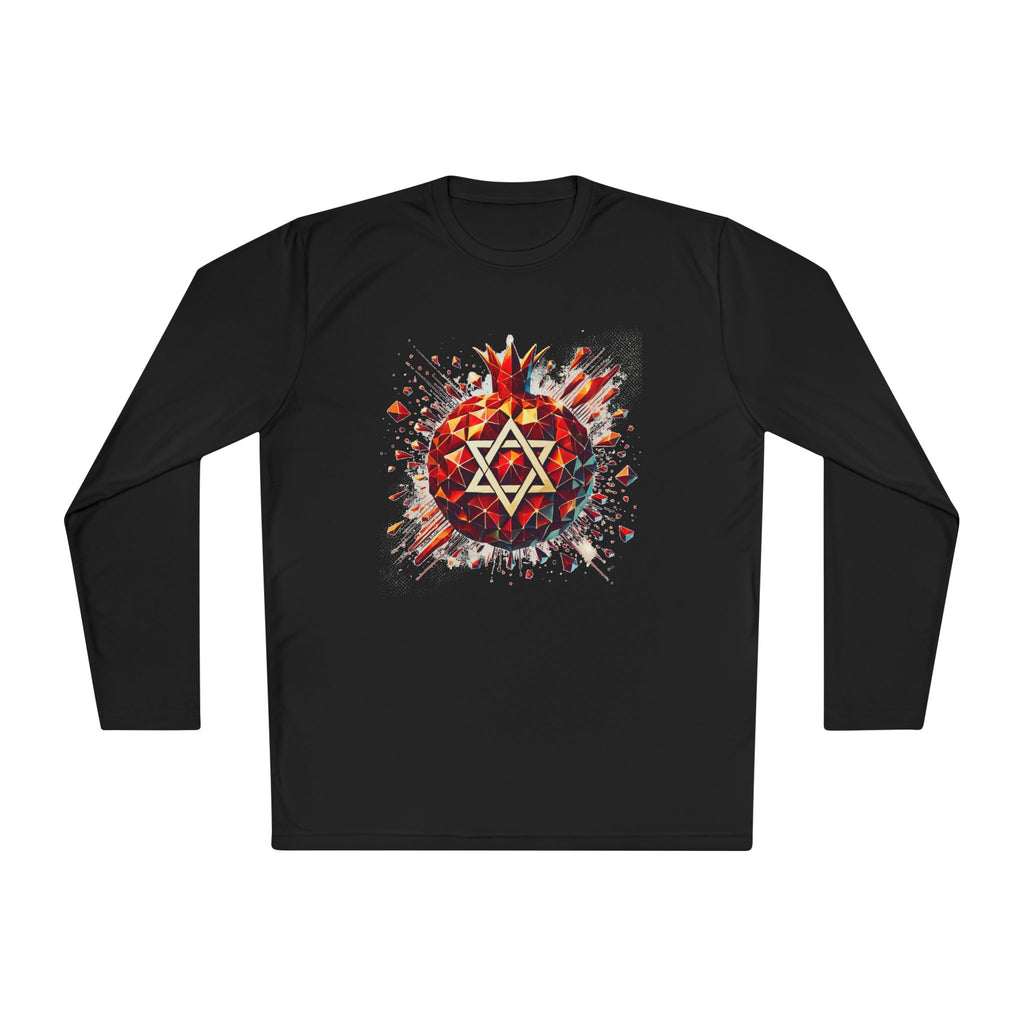 Pomegranate Star of David Unisex Lightweight Long Sleeve Tee - American Zionist