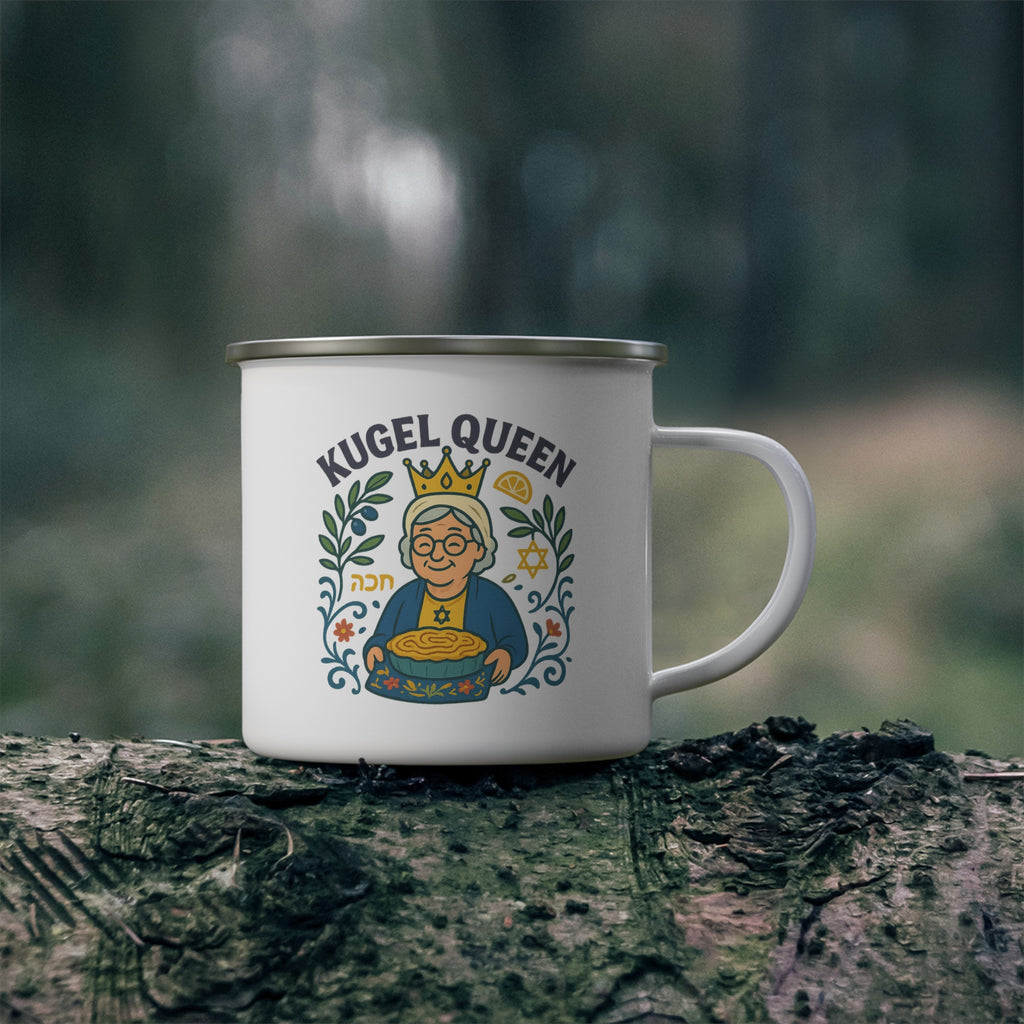 Kugel Queen Enamel Camping Mug - American Zionist