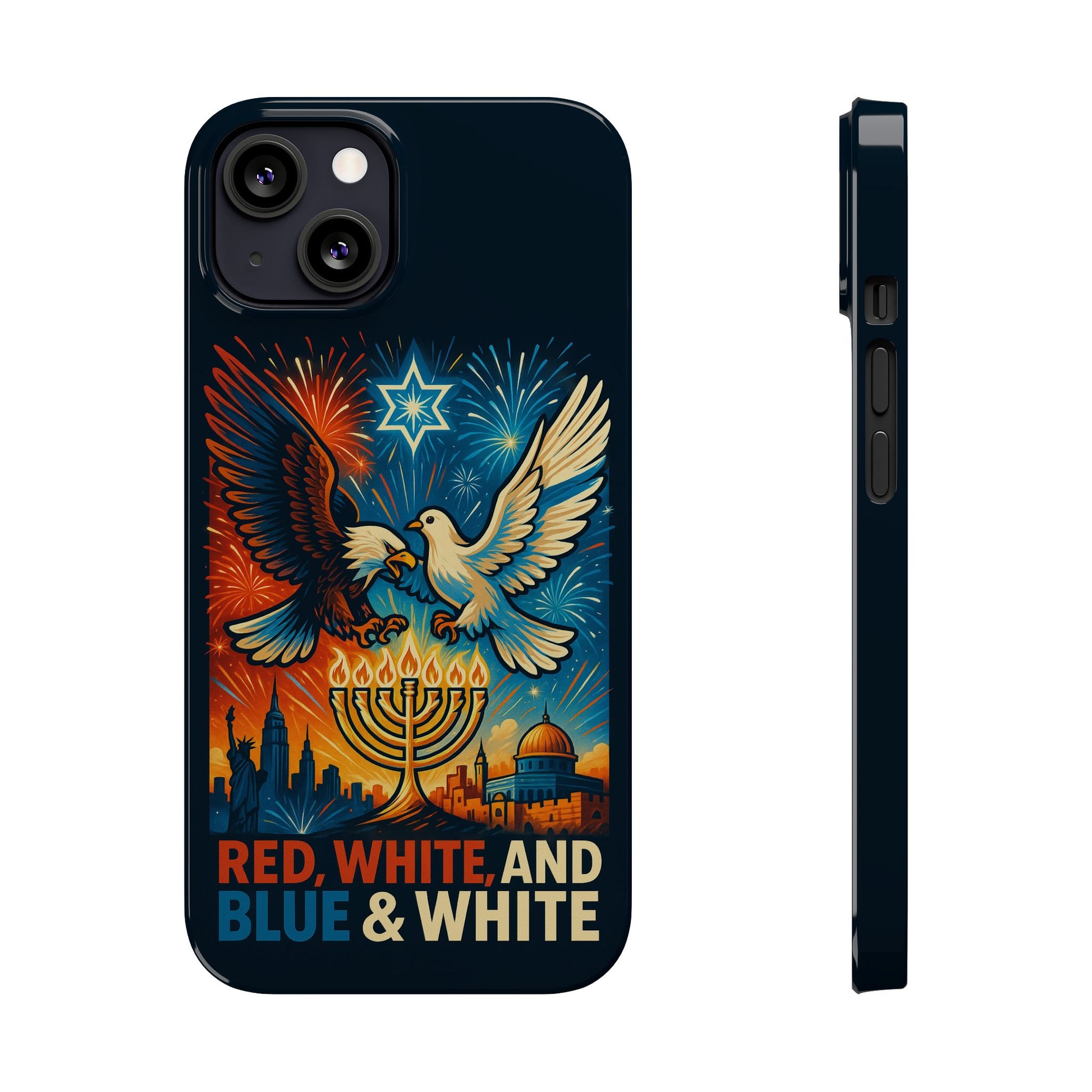 Red White and Blue Slim Phone Cases - American Zionist