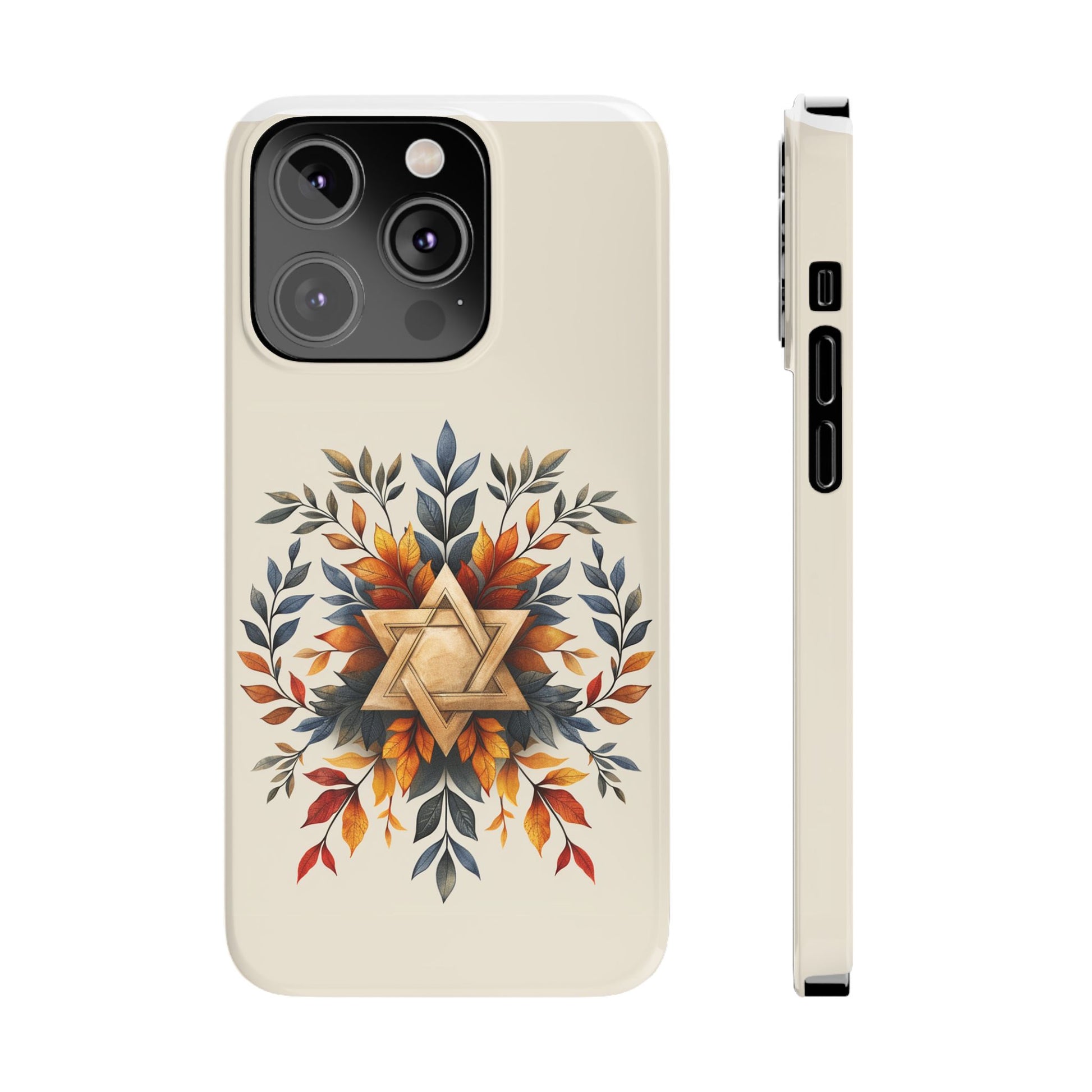Star of David Wreath Slim Phone Cases - American Zionist