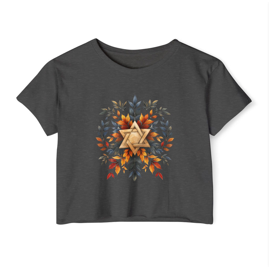 Star of David Wreath Women's Festival Crop Top - American Zionist