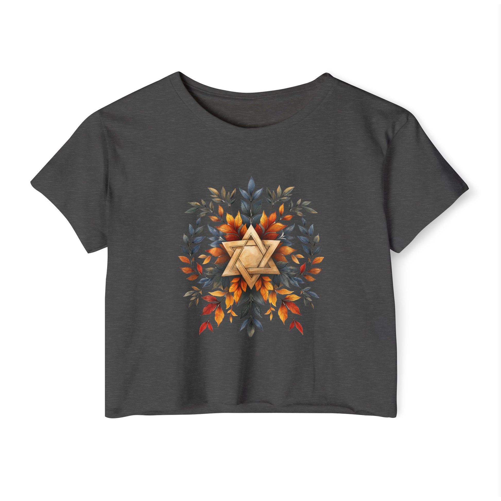 Star of David Wreath Women's Festival Crop Top - American Zionist