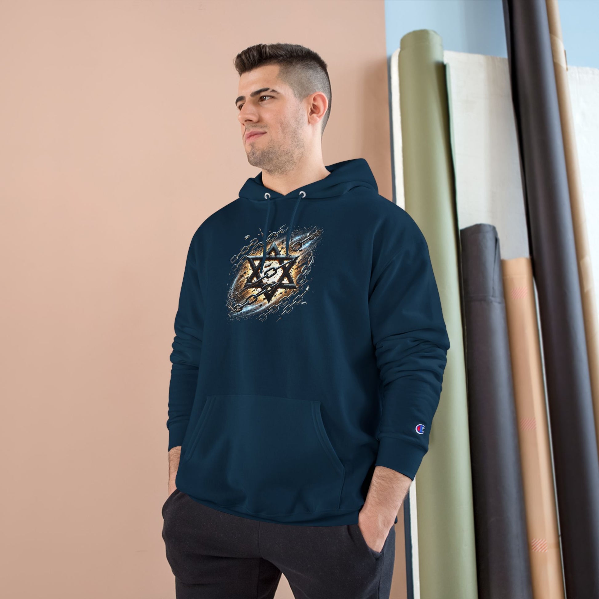 Galaxy Star of David Champion Hoodie - American Zionist