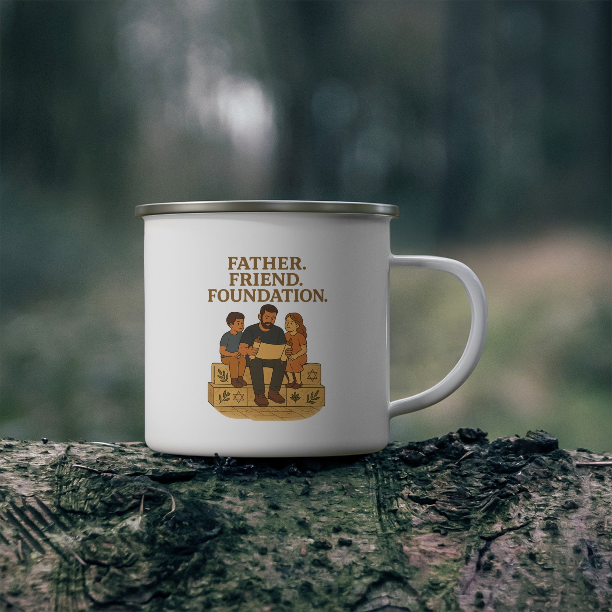 Father Friend Foundation Enamel Camping Mug - American Zionist