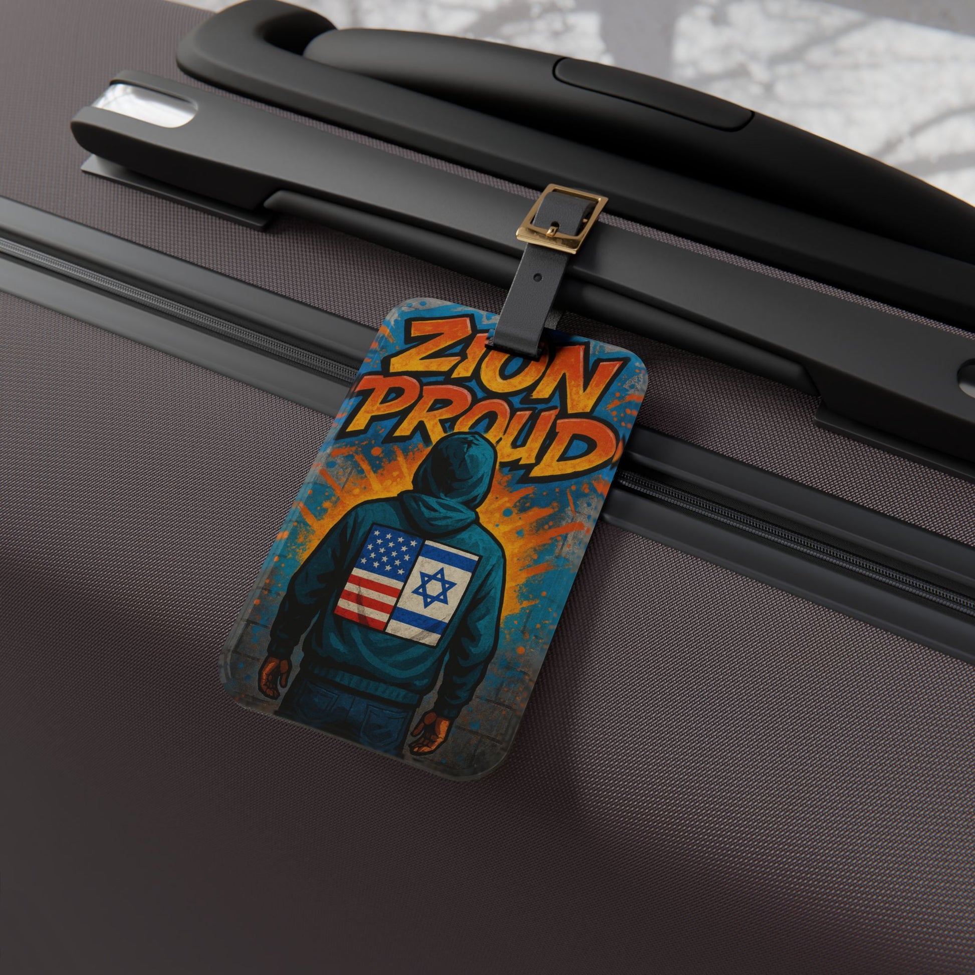Zion Proud Luggage Tag - American Zionist