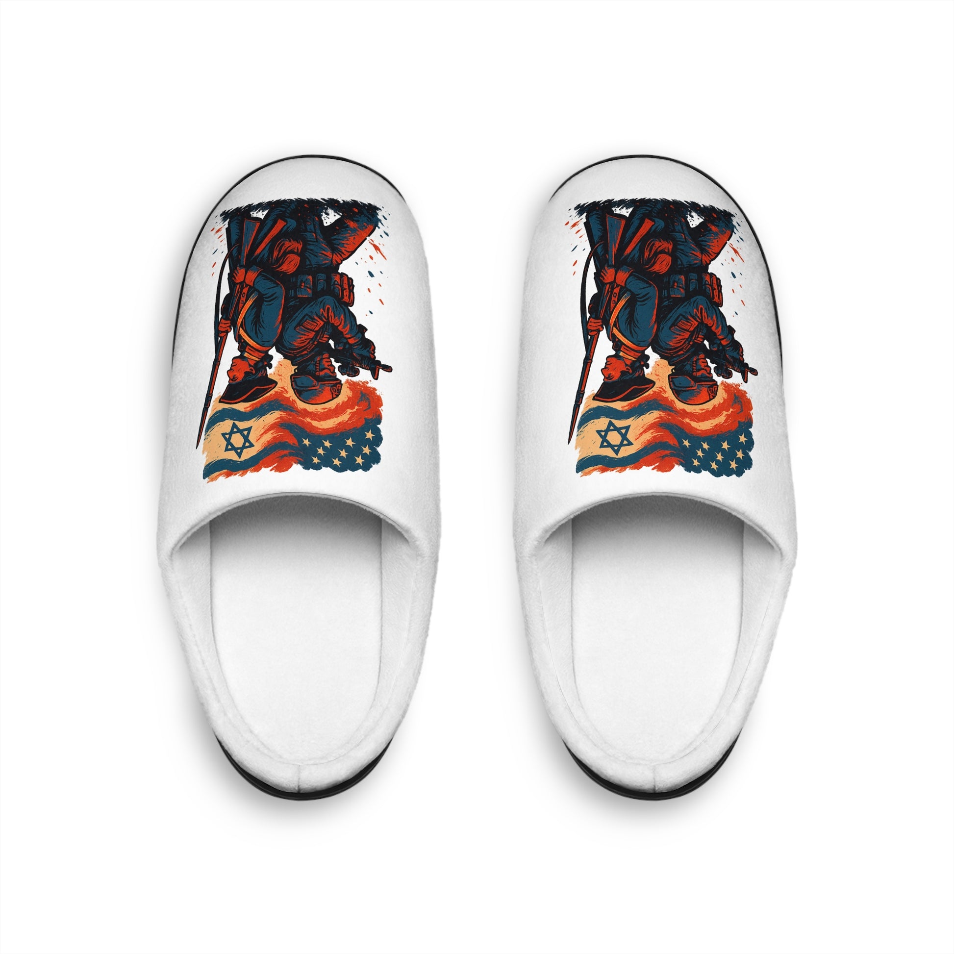 Defenders Across Generations Men's Indoor Slippers - American Zionist