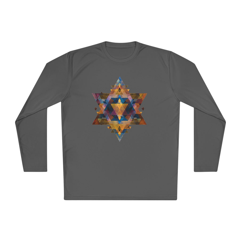 Star of David Geometric Unisex Lightweight Long Sleeve Tee - American Zionist