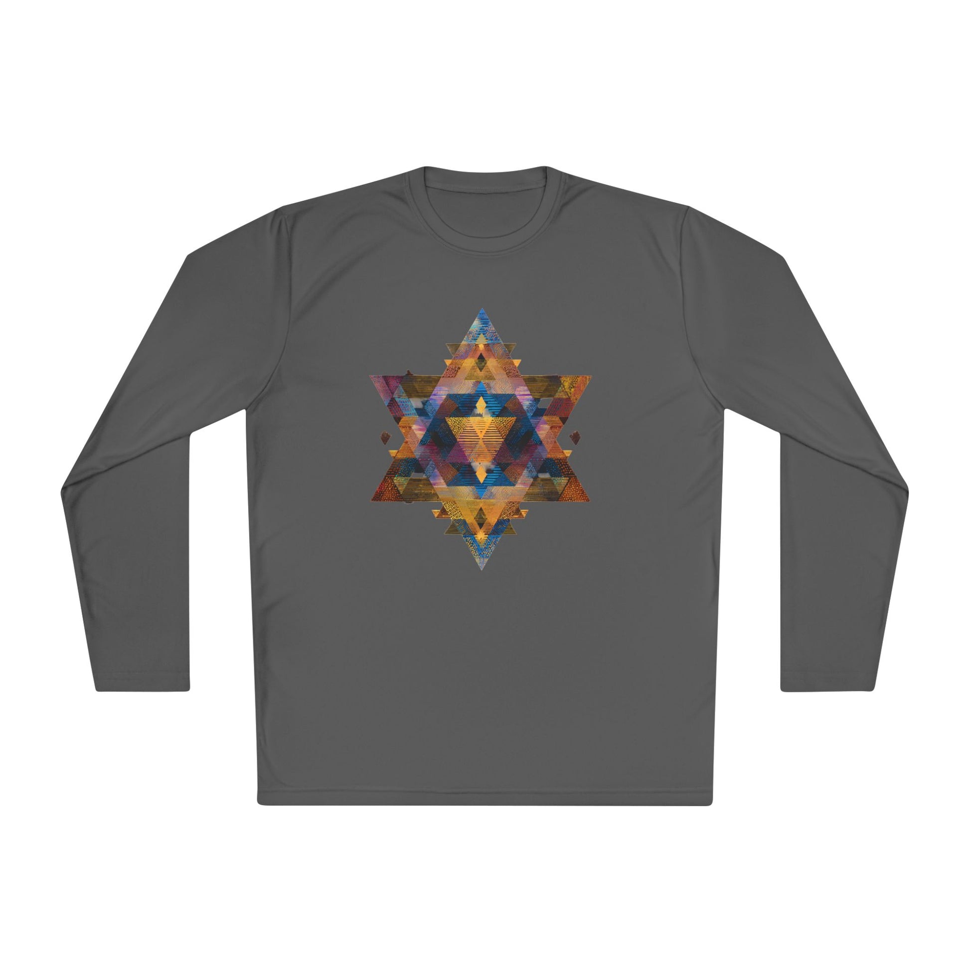 Star of David Geometric Unisex Lightweight Long Sleeve Tee - American Zionist