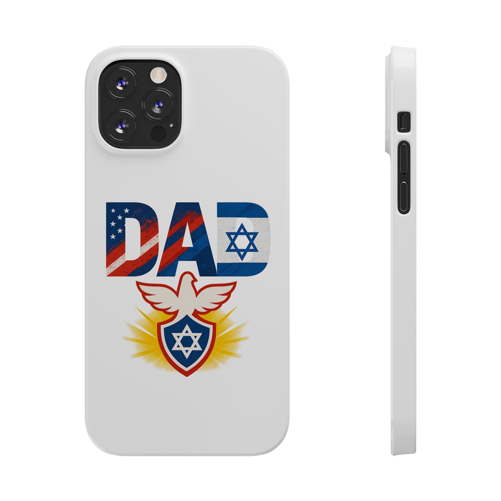 Patriotic Dad Slim Phone Cases - American Zionist