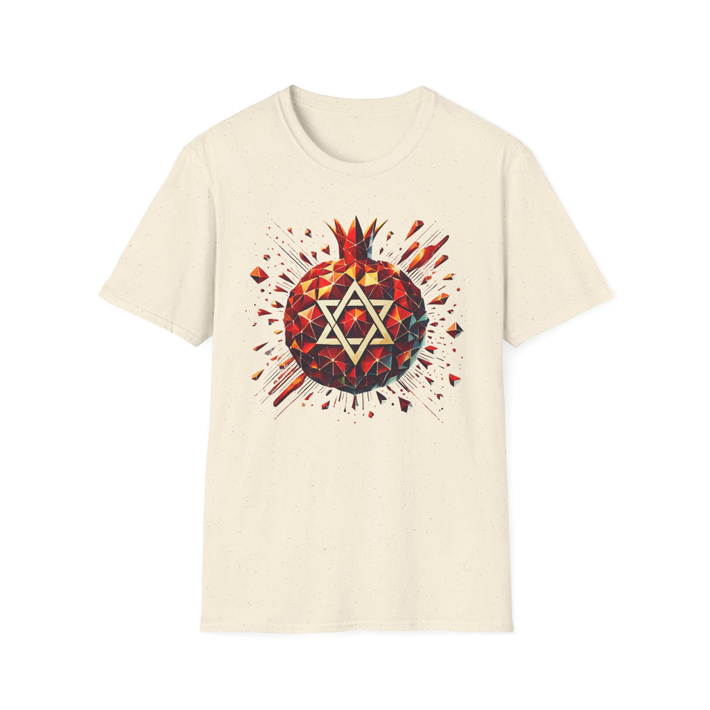 Pomegranate Star of David Unisex Softstyle T-Shirt - American Zionist