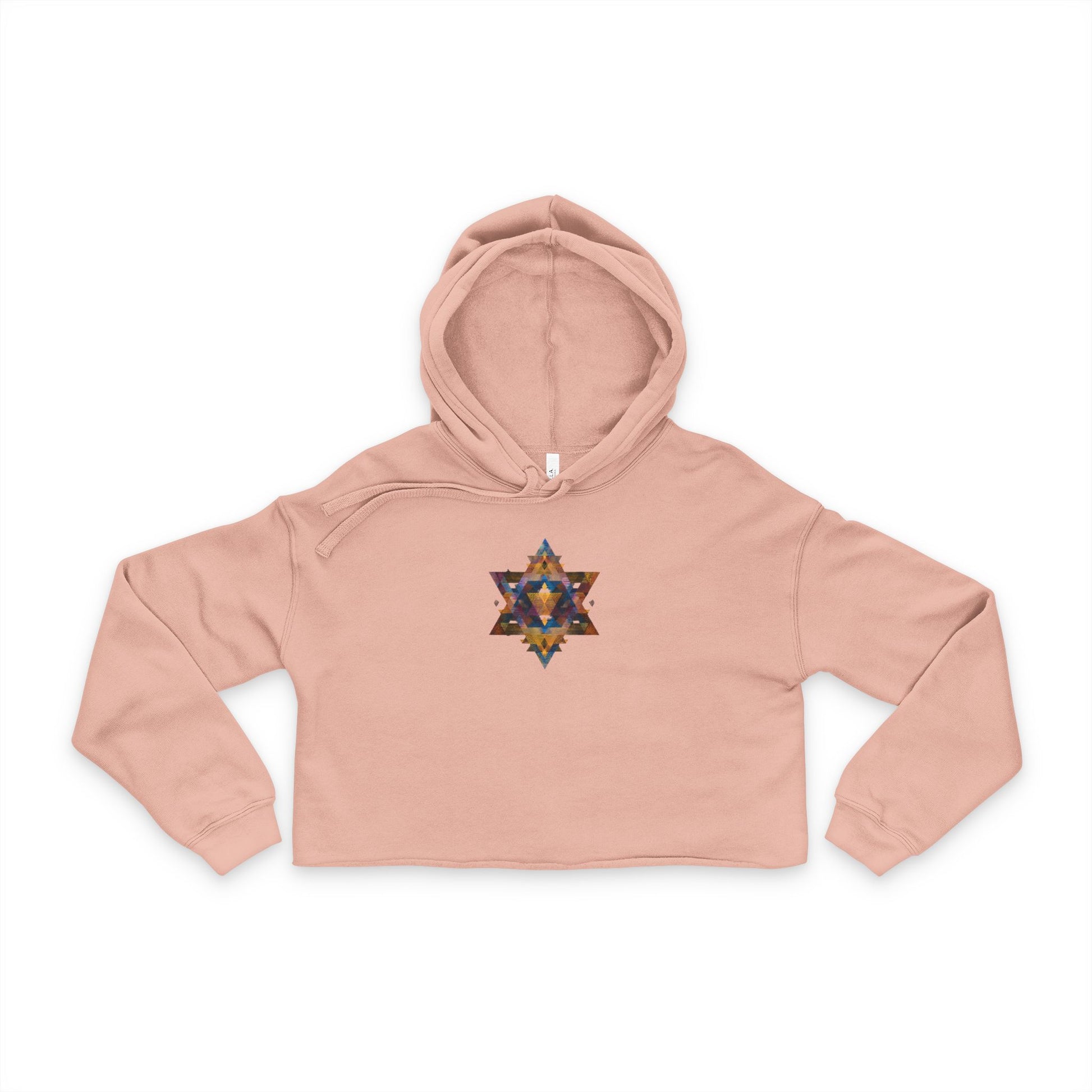 Star of David Geometric Women's Cropped Hoodie - American Zionist