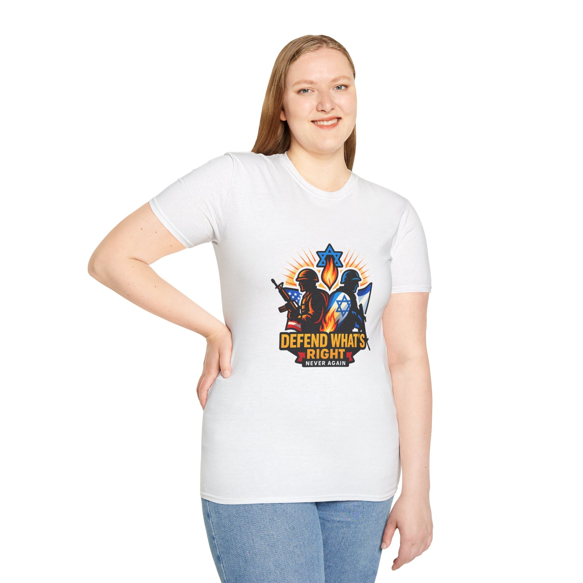 Defend What's Right Unisex Softstyle T-Shirt - American Zionist