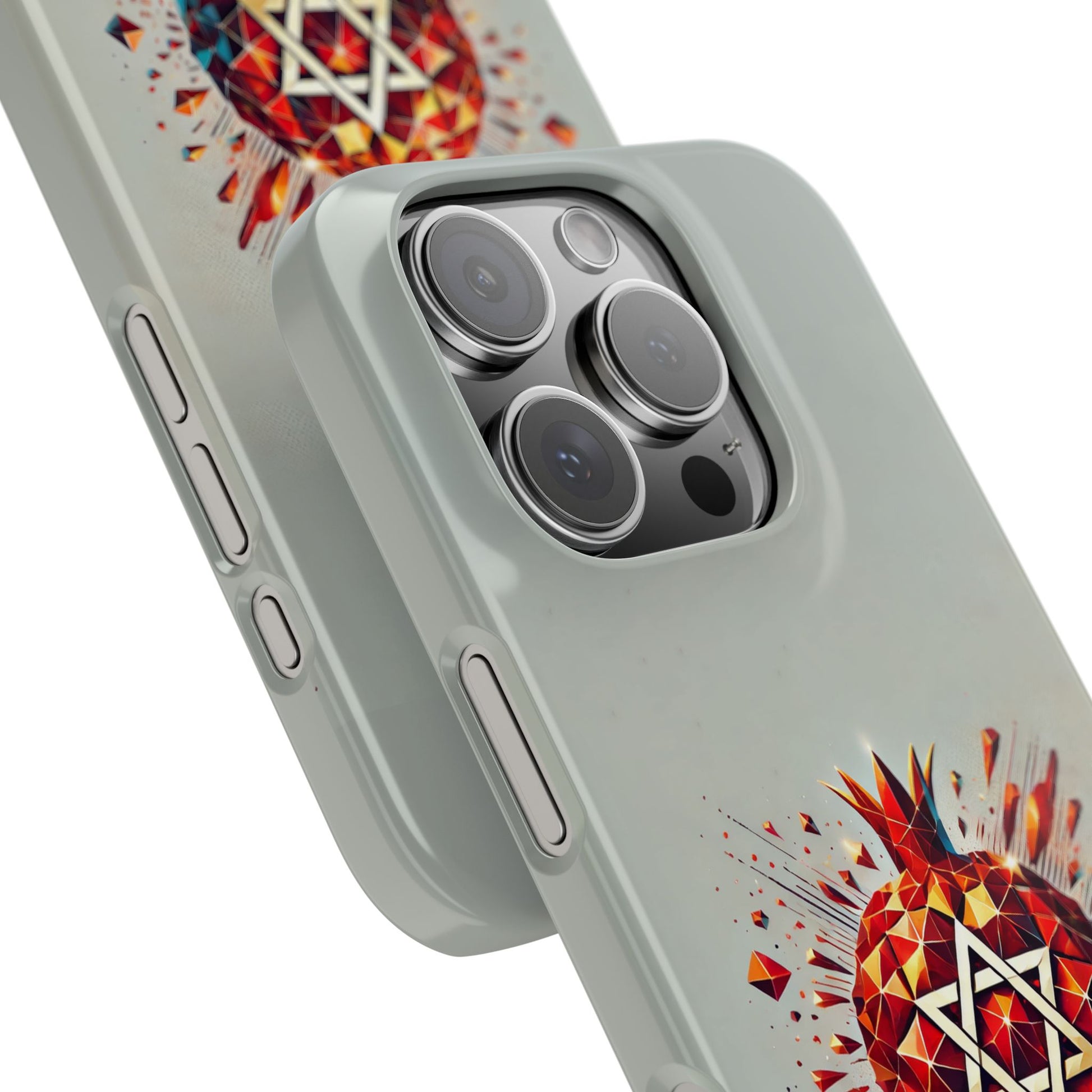 Pomegranate Star of David Slim Phone Cases - American Zionist