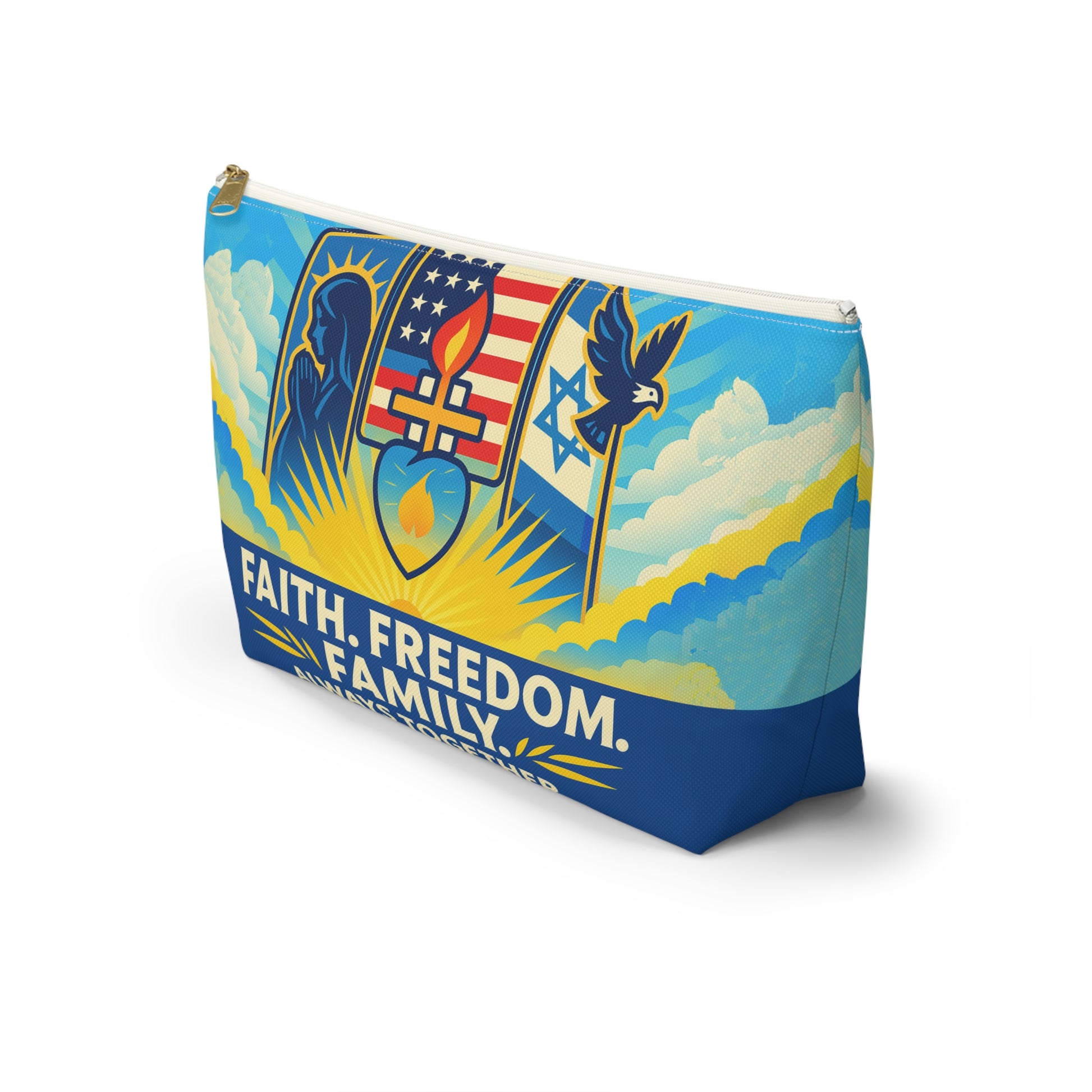 Guided by Faith's Flame Accessory Pouch w T - bottom - American Zionist
