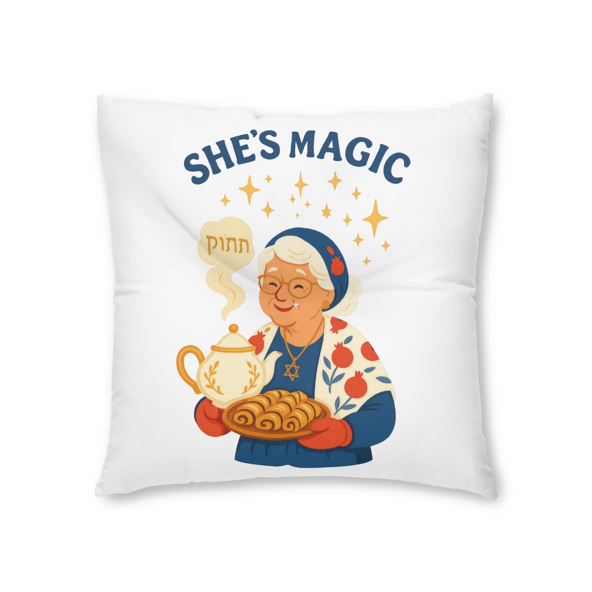 Grandma Magic Tufted Floor Pillow, Square - American Zionist