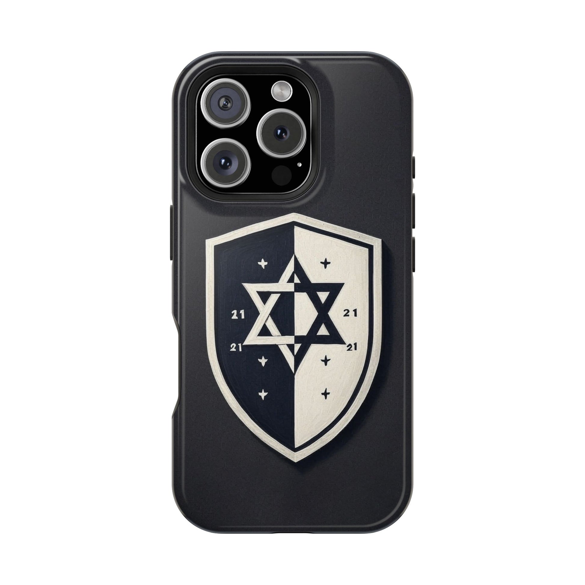 Black and White Shield Magnetic Tough Cases - American Zionist