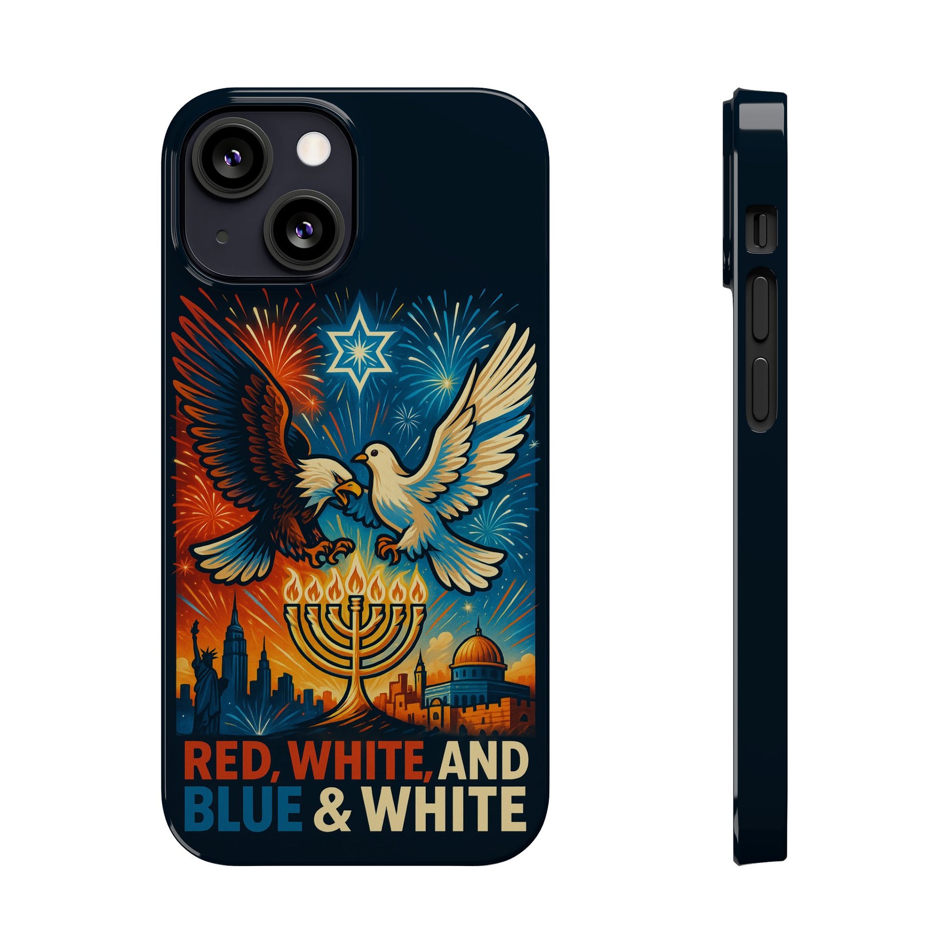 Red White and Blue Slim Phone Cases - American Zionist