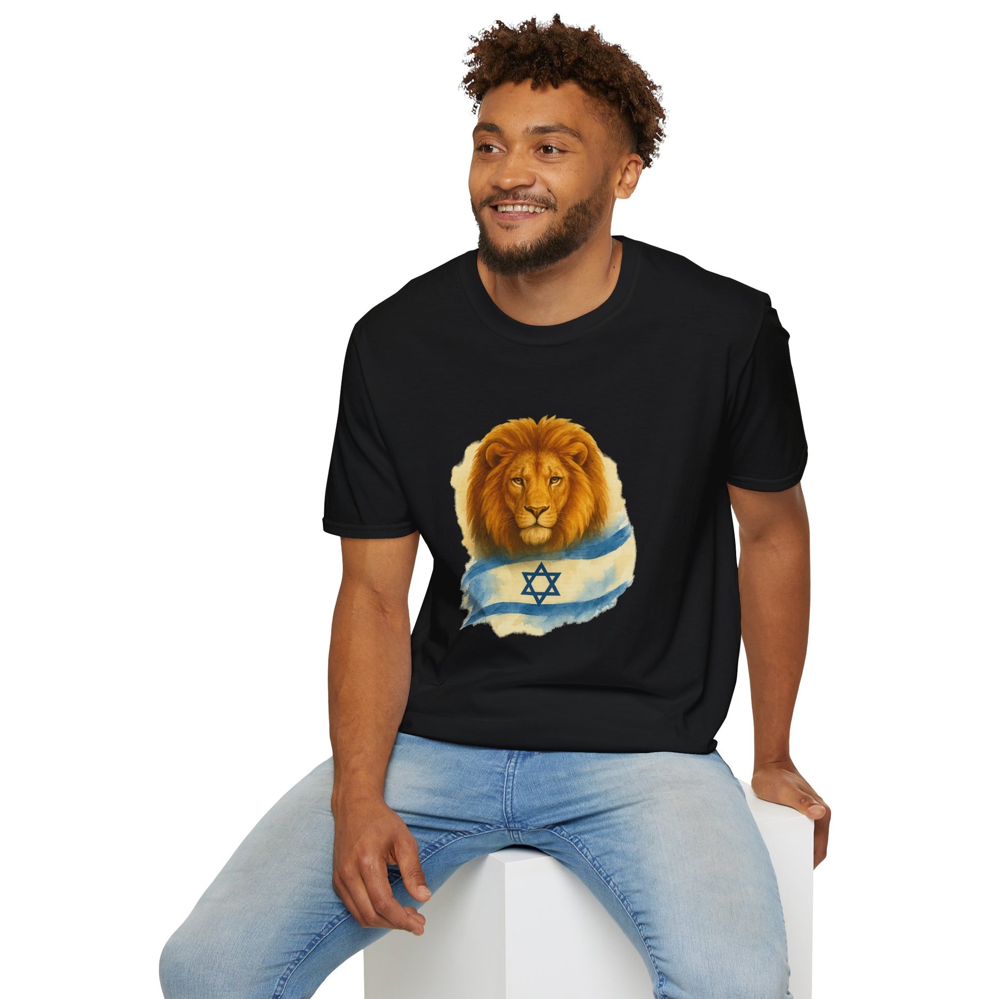 Lion Of Israel Unisex Softstyle T-Shirt - American Zionist
