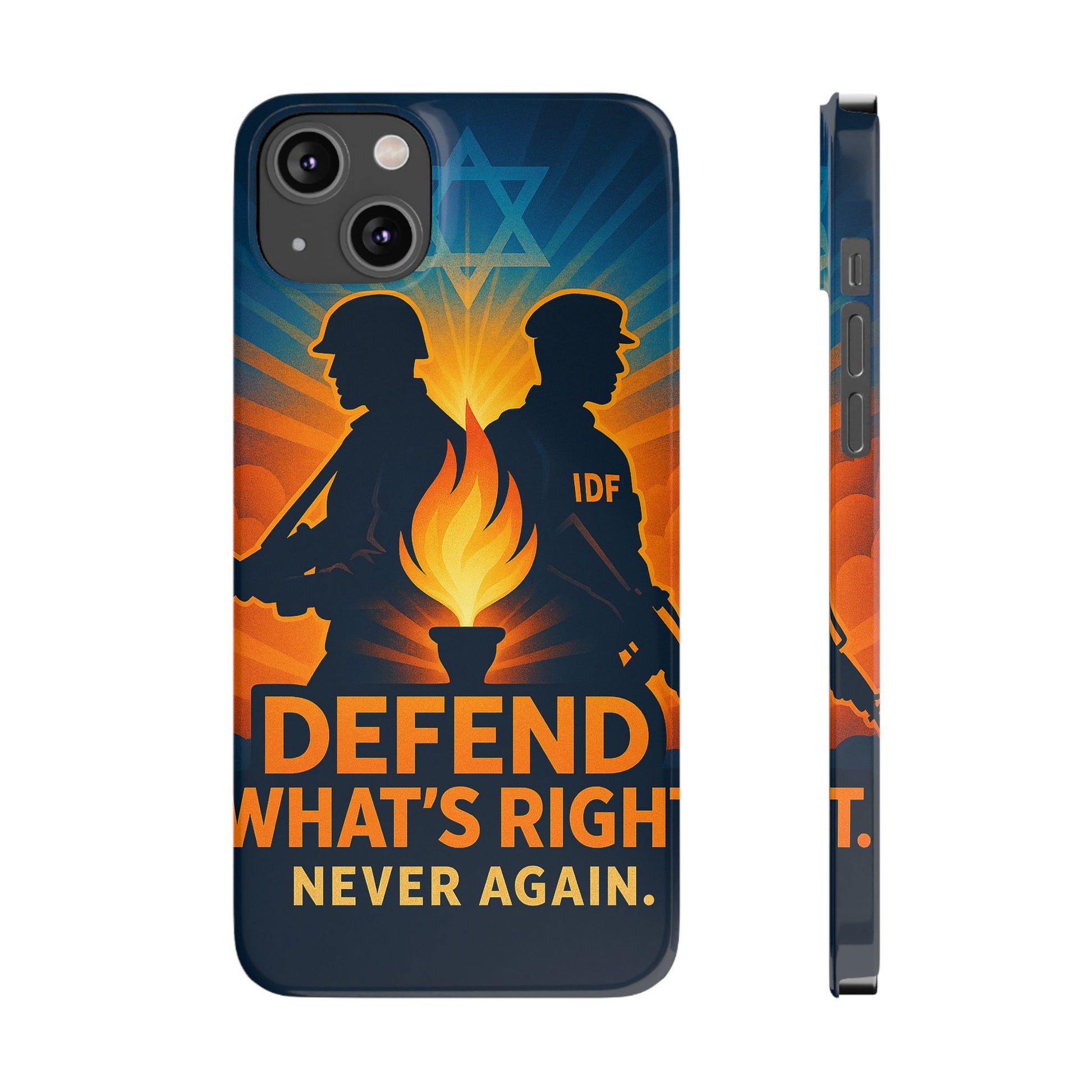 Defend What's Right Slim Phone Cases - American Zionist