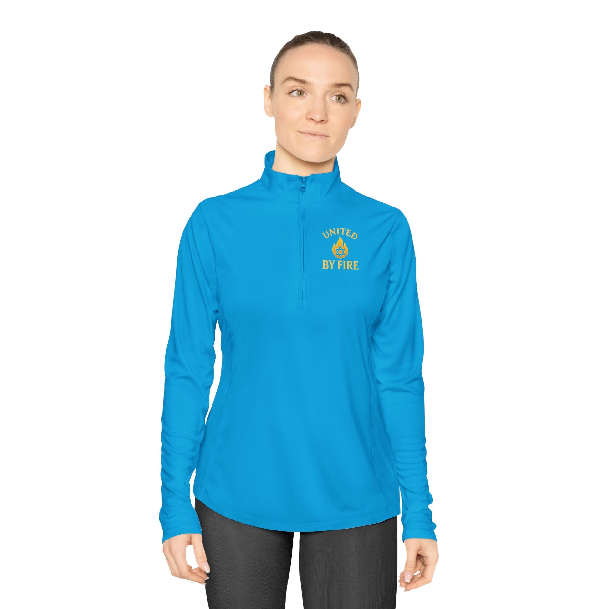 United by Fire Ladies Quarter - Zip Pullover - American Zionist
