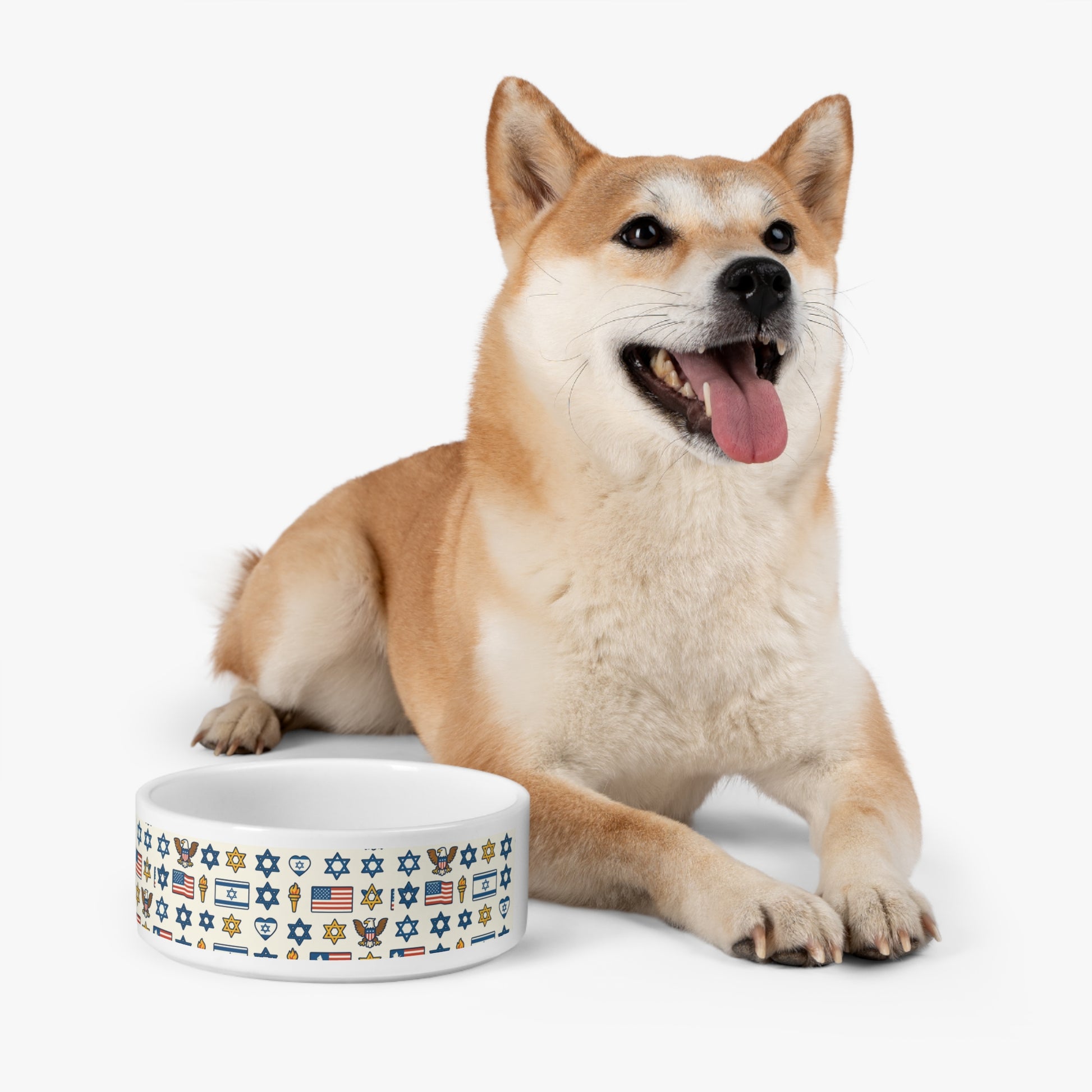 Symbols of Shared Freedom Pet Bowl 16oz - American Zionist