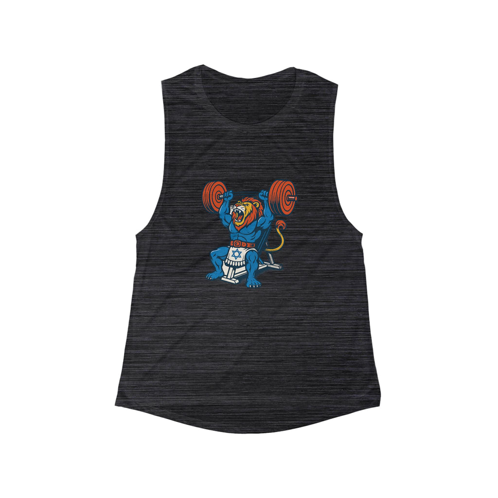 Swole Lion Women's Flowy Scoop Muscle Tank - American Zionist
