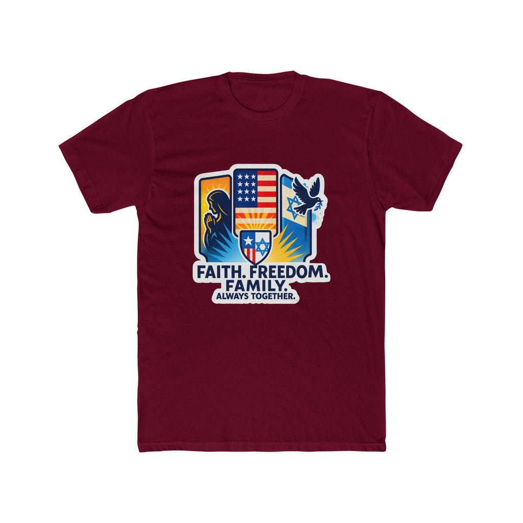 Faith Freedom Family Unisex Cotton Crew Tee - American Zionist