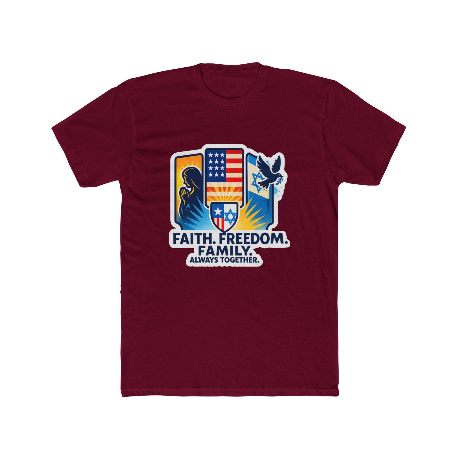 Faith Freedom Family Unisex Cotton Crew Tee - American Zionist