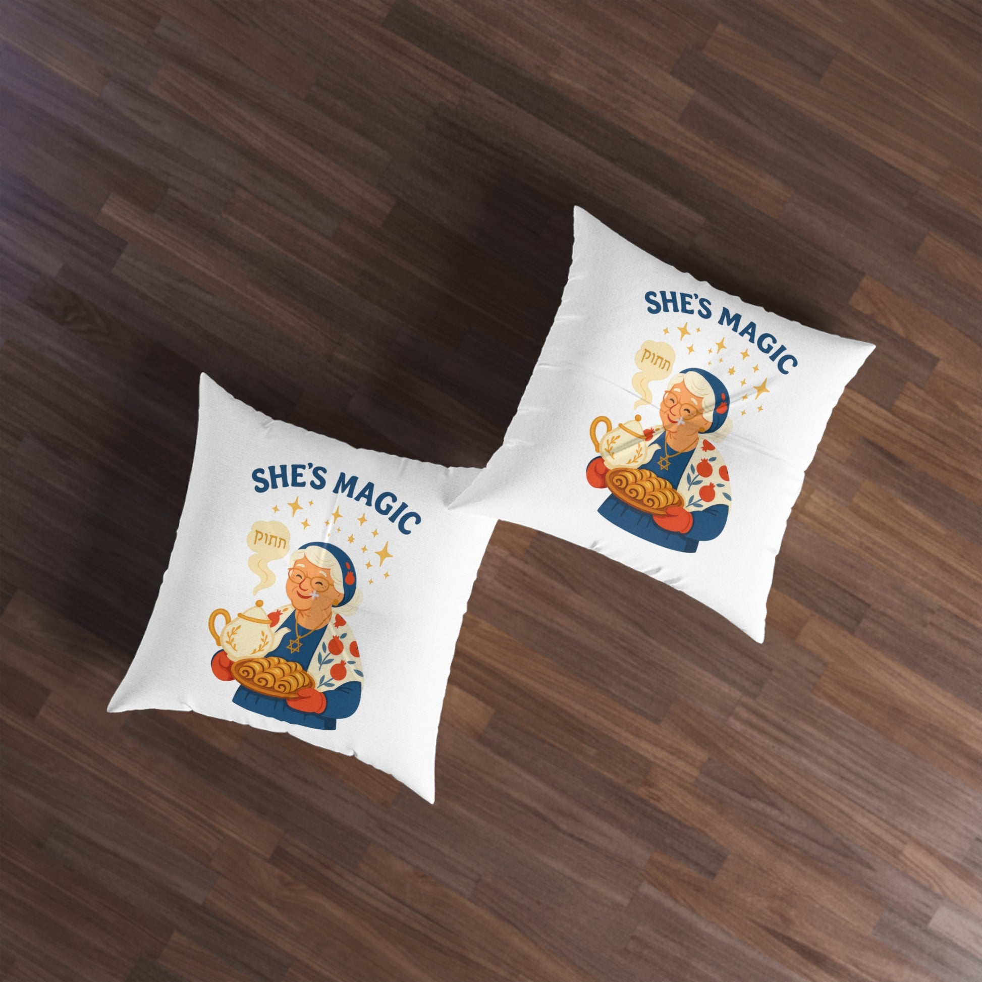 Grandma Magic Tufted Floor Pillow, Square - American Zionist