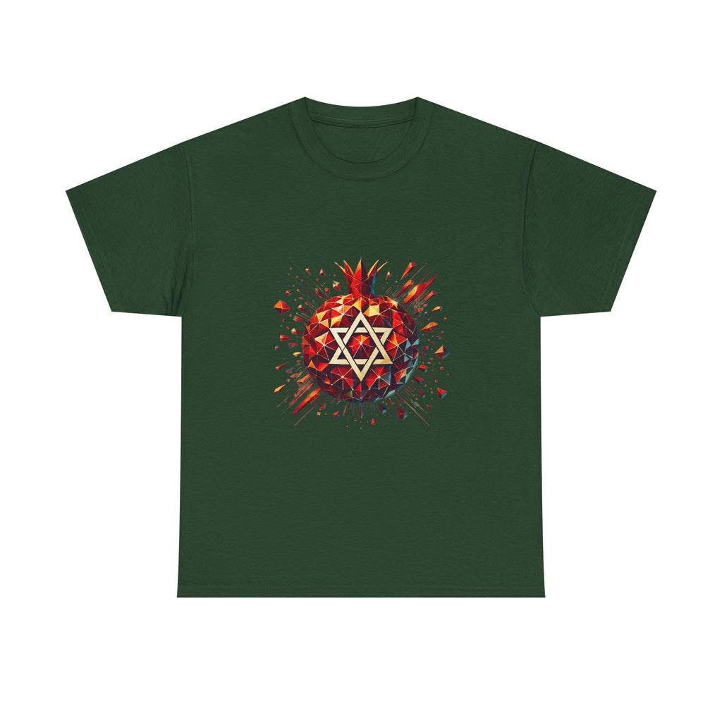 Pomegranate Star of David Unisex Heavy Cotton Tee - American Zionist