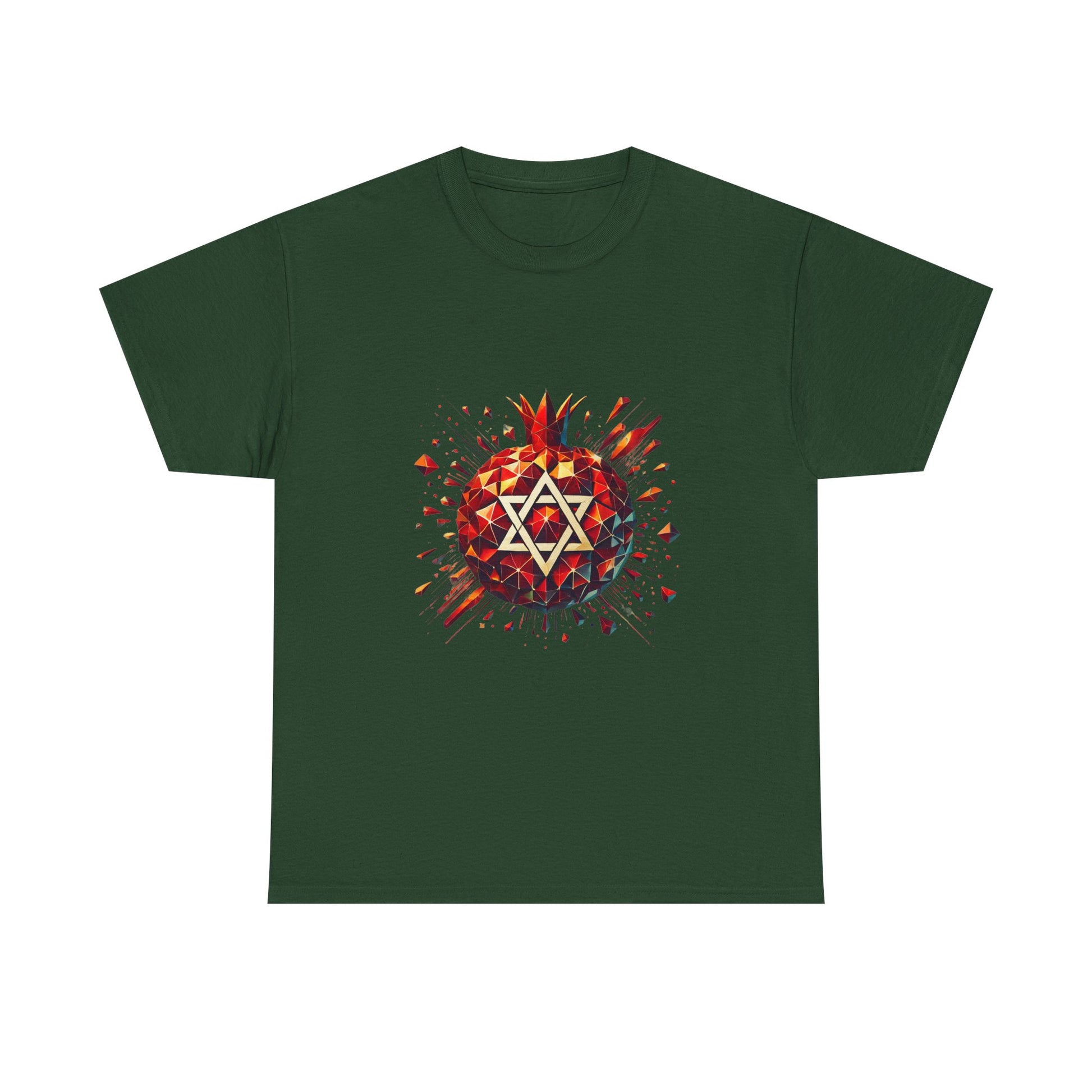 Pomegranate Star of David Unisex Heavy Cotton Tee - American Zionist