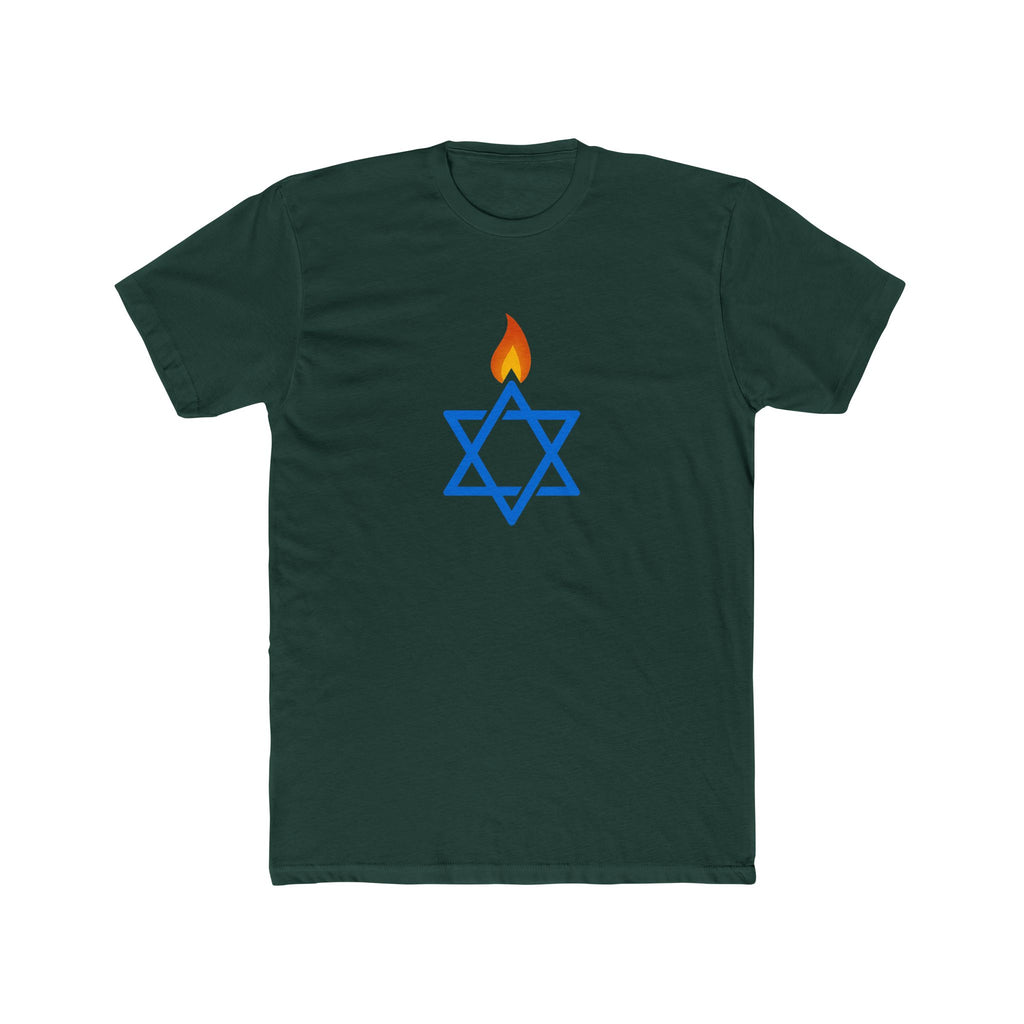 Fire Stars Of David Unisex Cotton Crew Tee - American Zionist