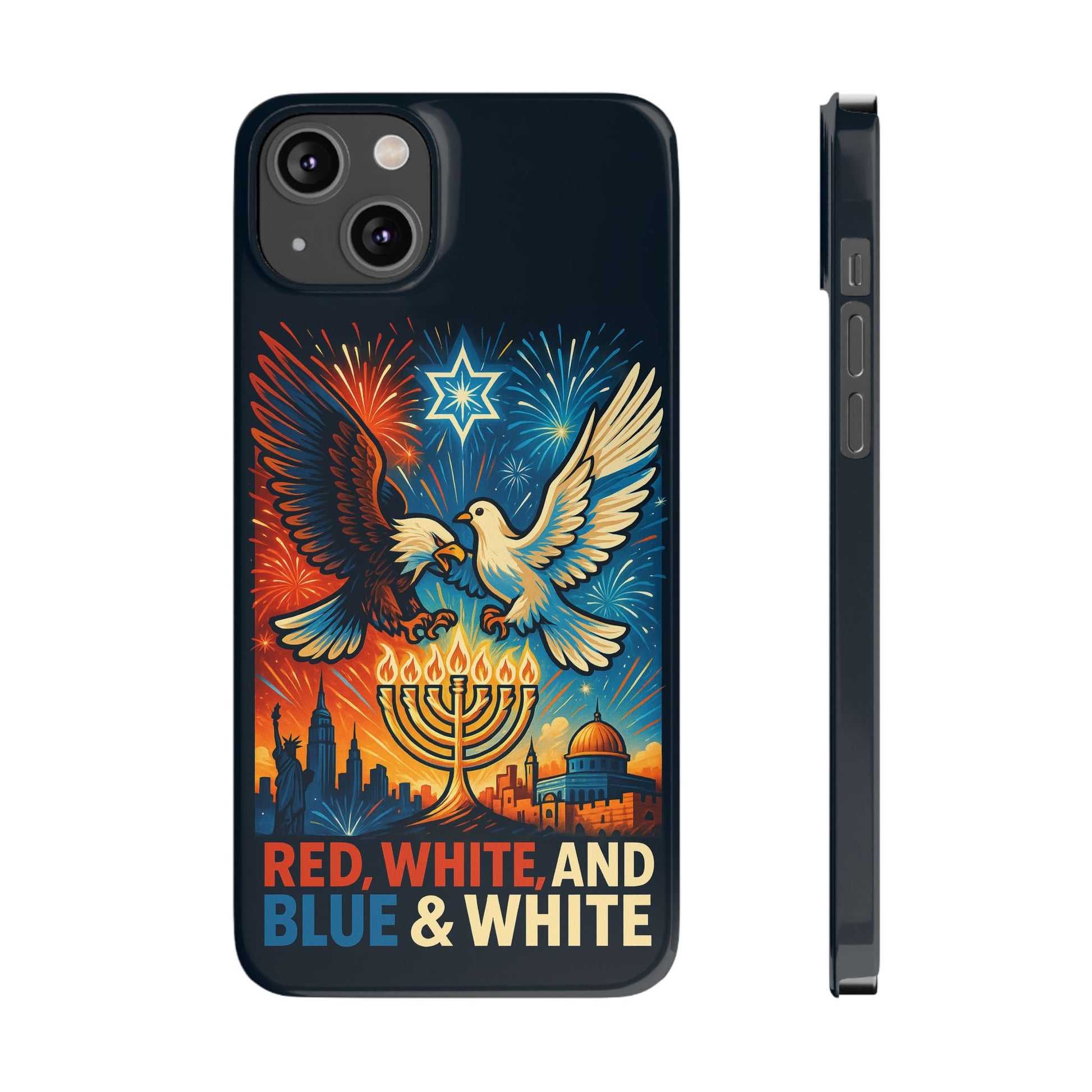 Red White and Blue Slim Phone Cases - American Zionist