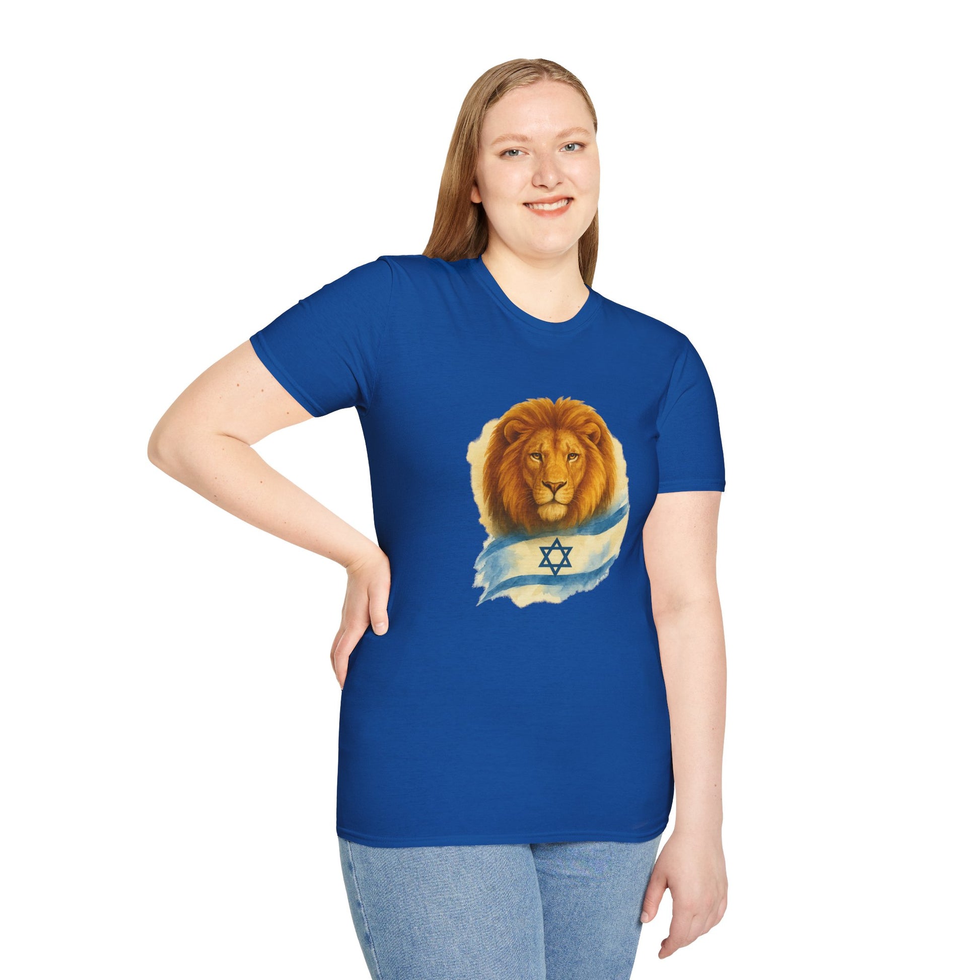 Lion Of Israel Unisex Softstyle T-Shirt - American Zionist