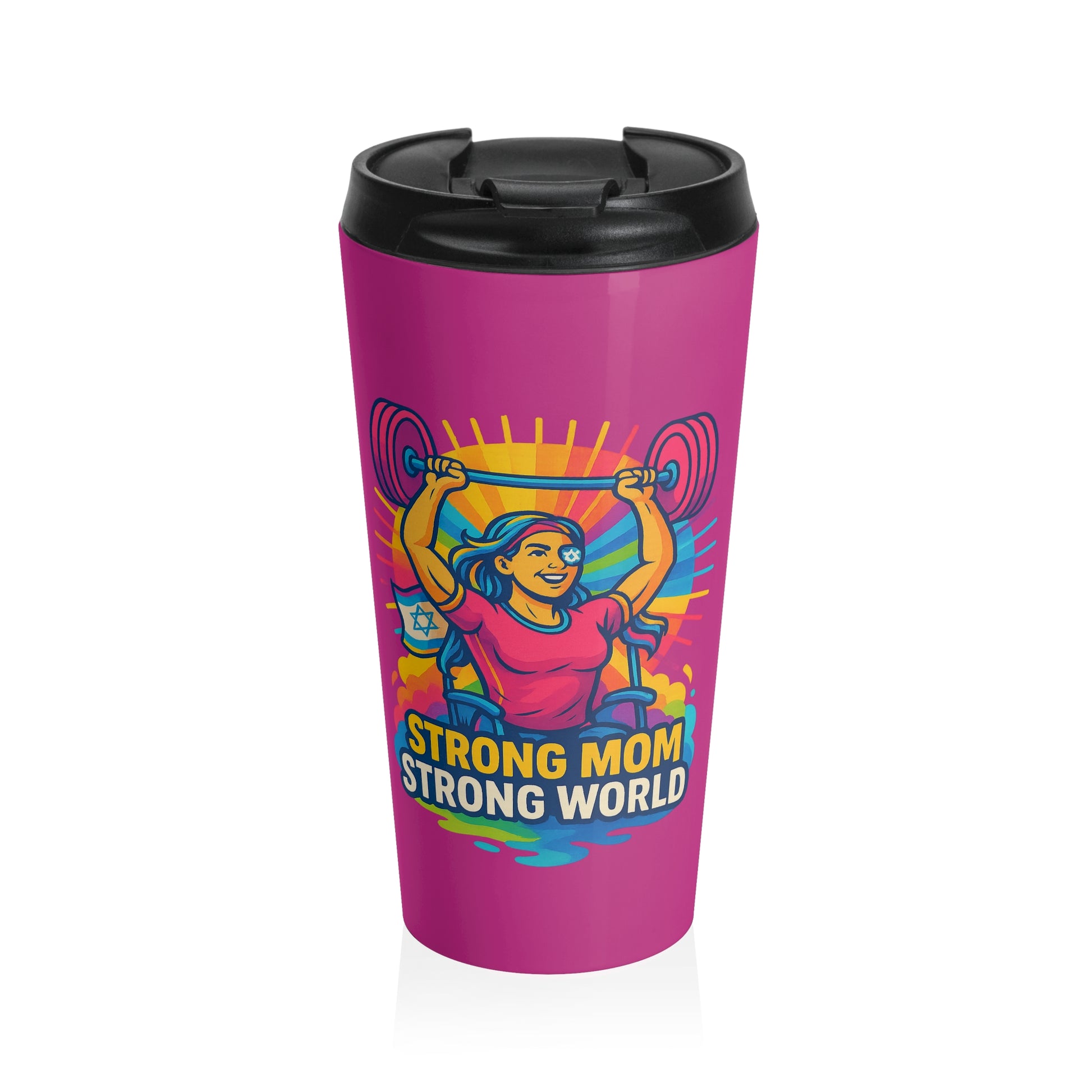 Strong Mom Stainless Steel Travel Mug - American Zionist