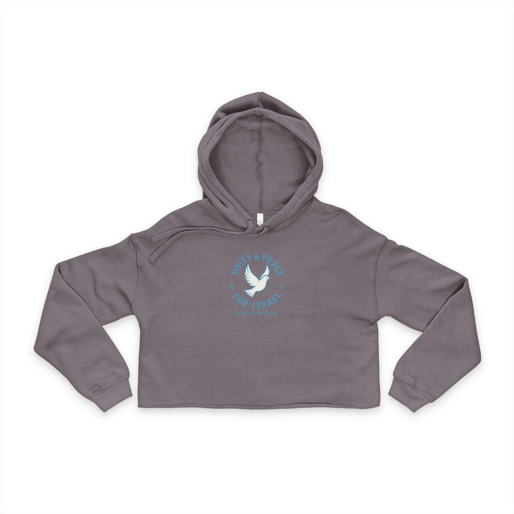 Unity Peace For Israel Women's Cropped Hoodie - American Zionist