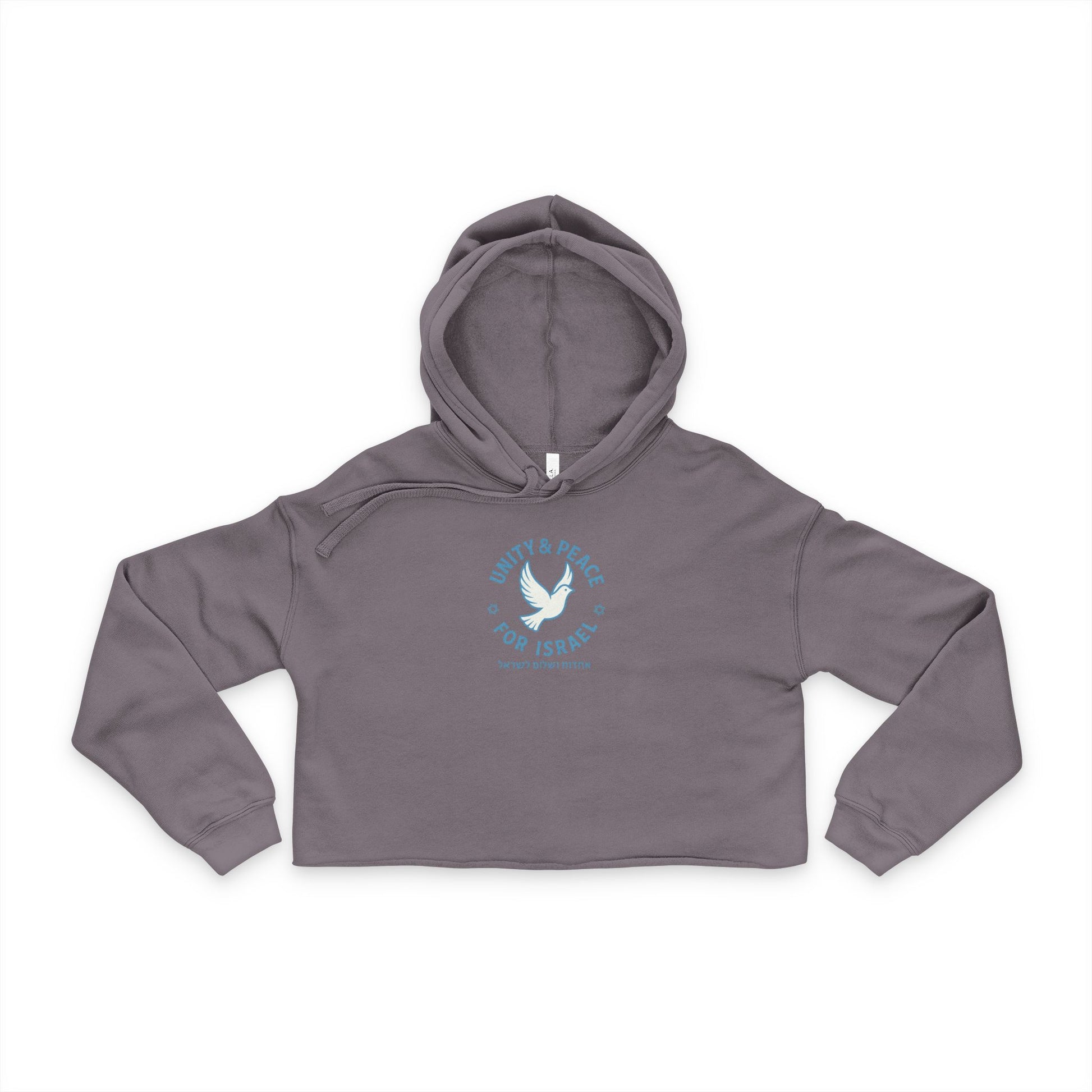 Unity Peace For Israel Women's Cropped Hoodie - American Zionist