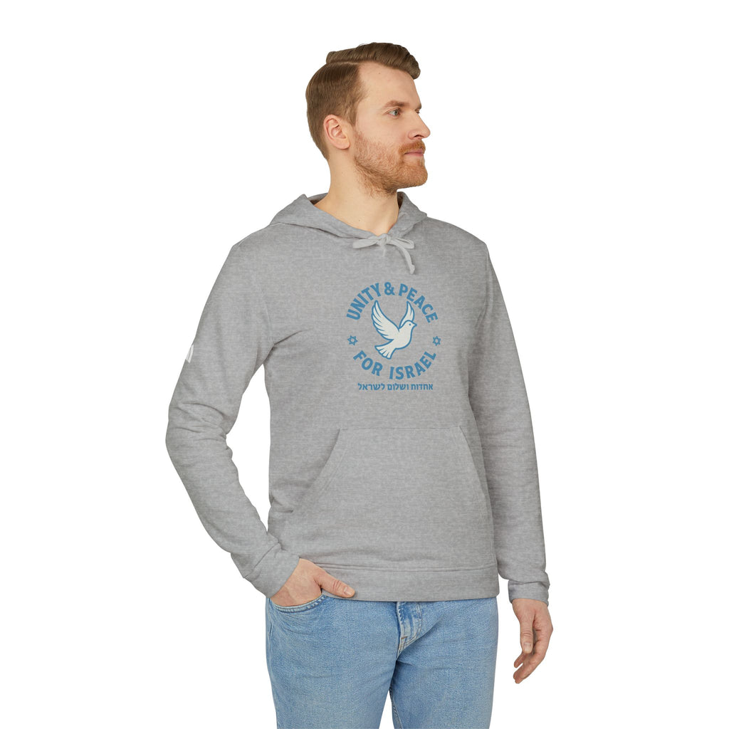 Unity Peace For Israel Adidas Unisex Fleece Hoodie - American Zionist