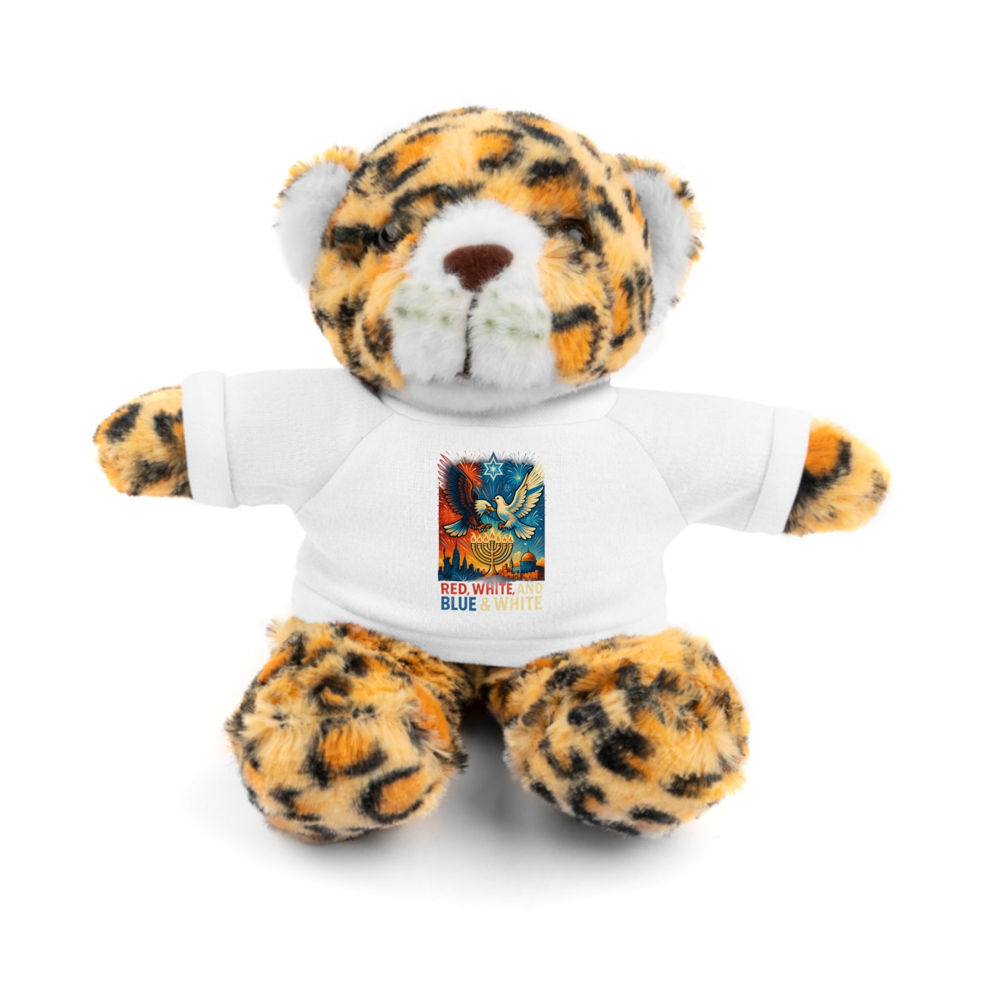 Red White and Blue Stuffed Animals with Tee - American Zionist