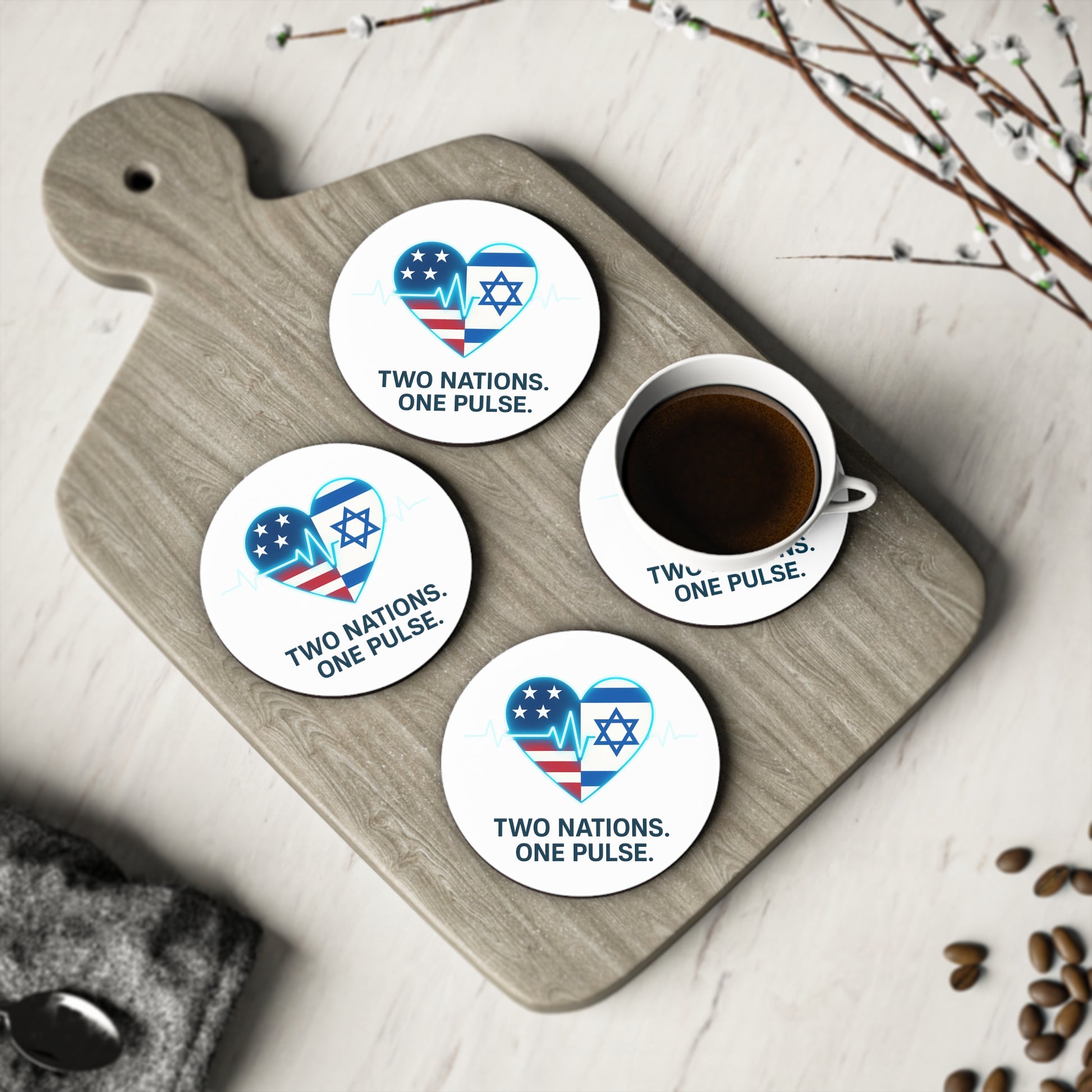 Two Nations. One Pulse Coasters - American Zionist