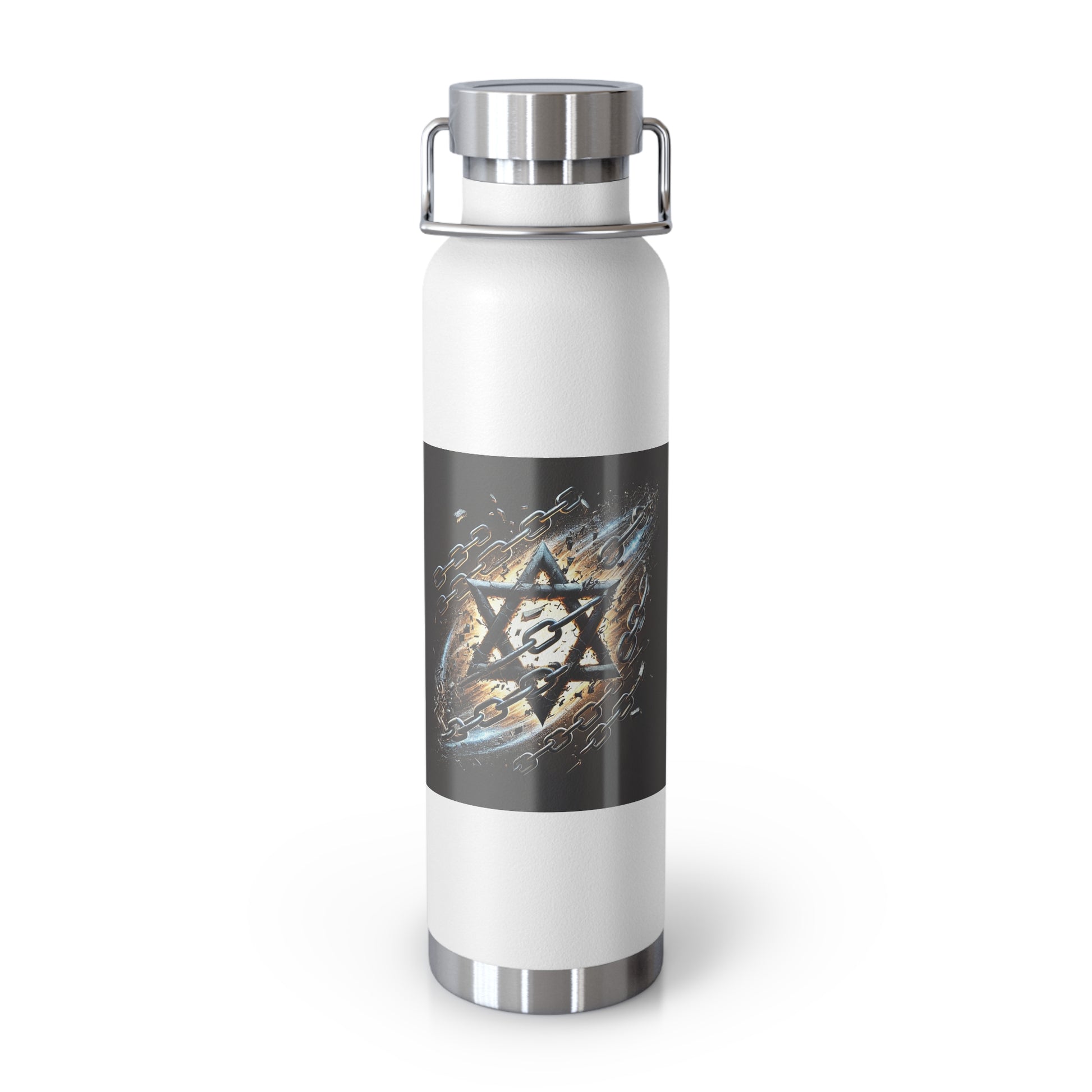 Galaxy Star of David Copper Vacuum Insulated Bottle, 22oz - American Zionist