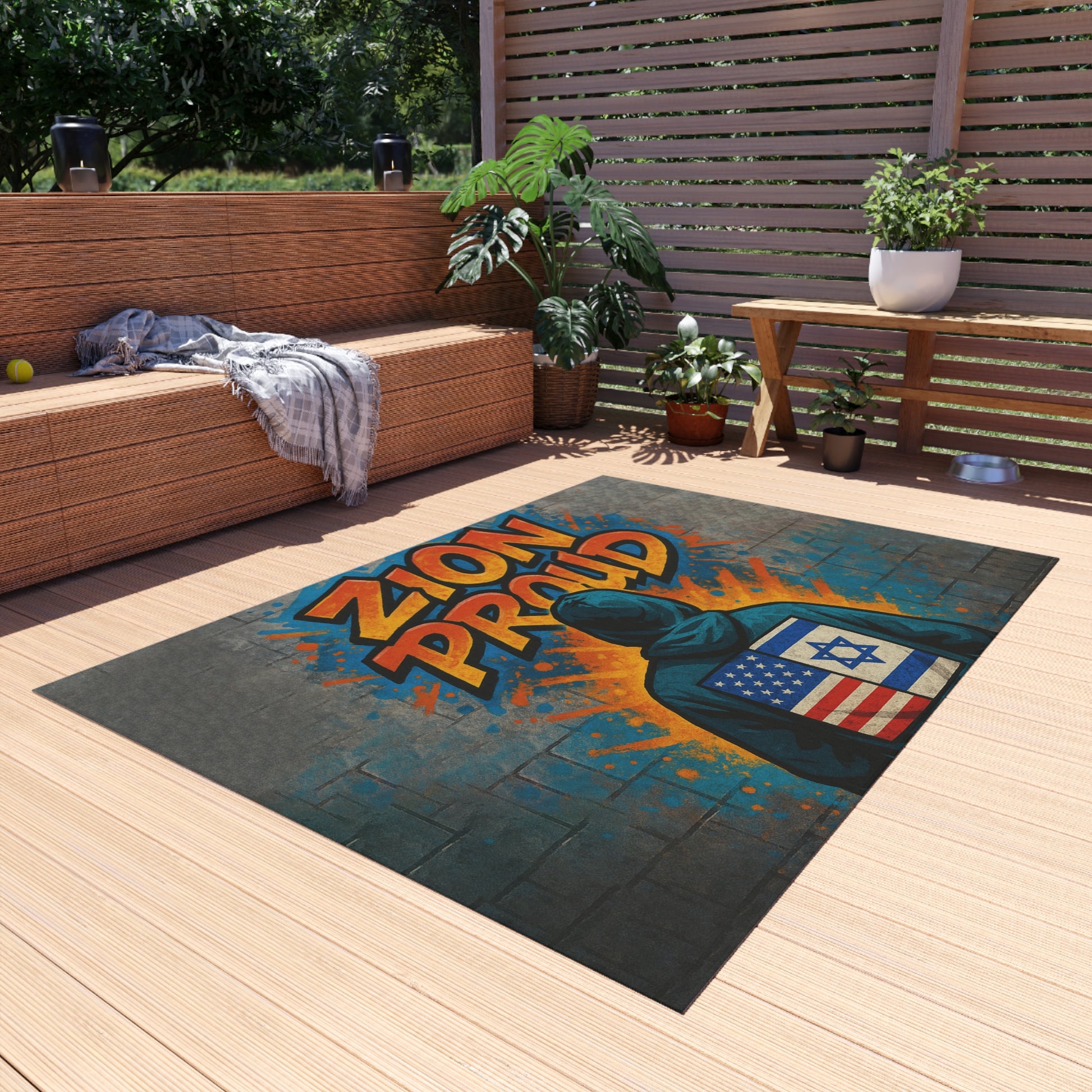 Zion Proud Outdoor Rug - American Zionist