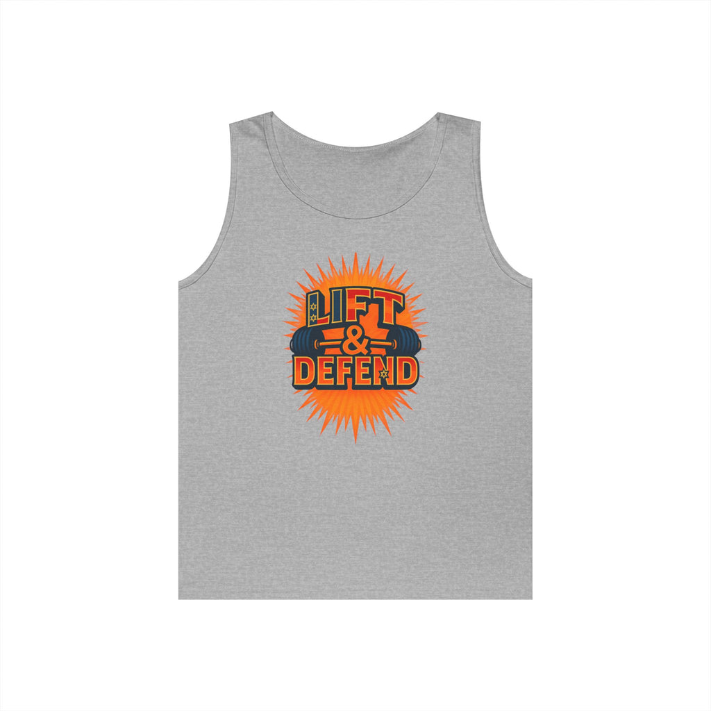 Lift Defend Unisex Heavy Cotton Tank Top - American Zionist