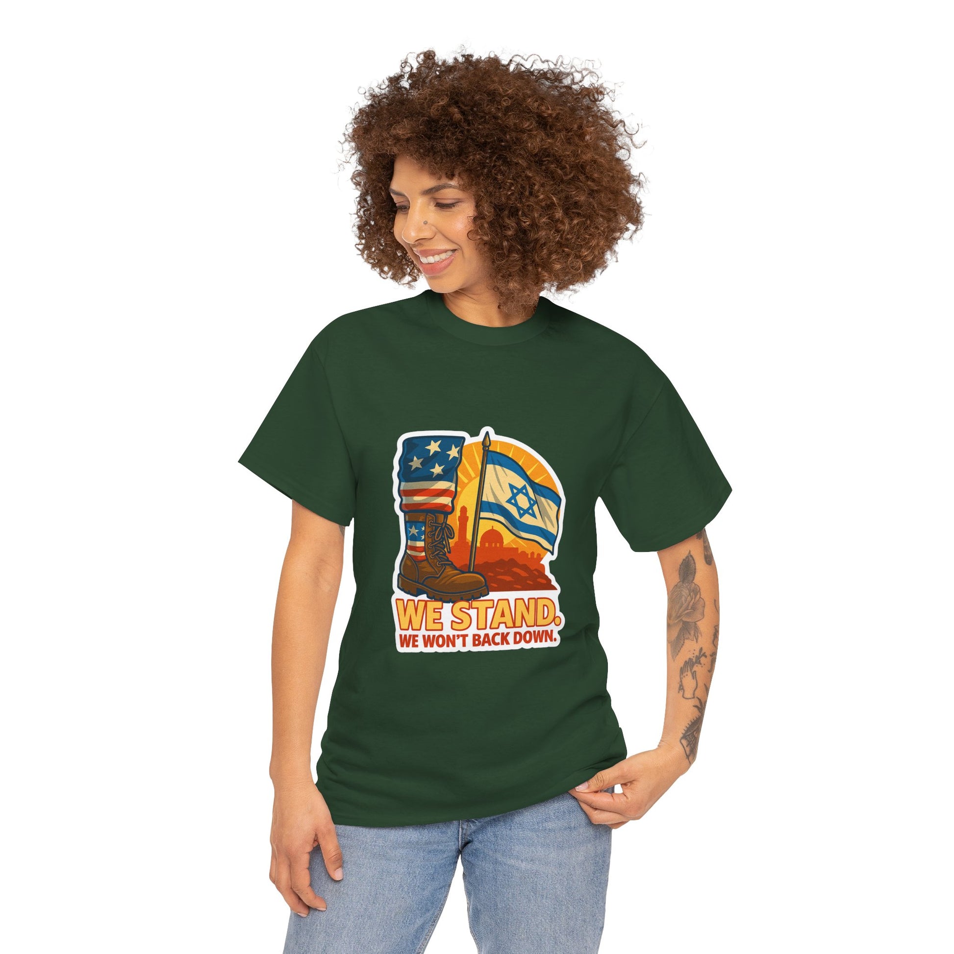 We Stand Unisex Heavy Cotton Tee - American Zionist